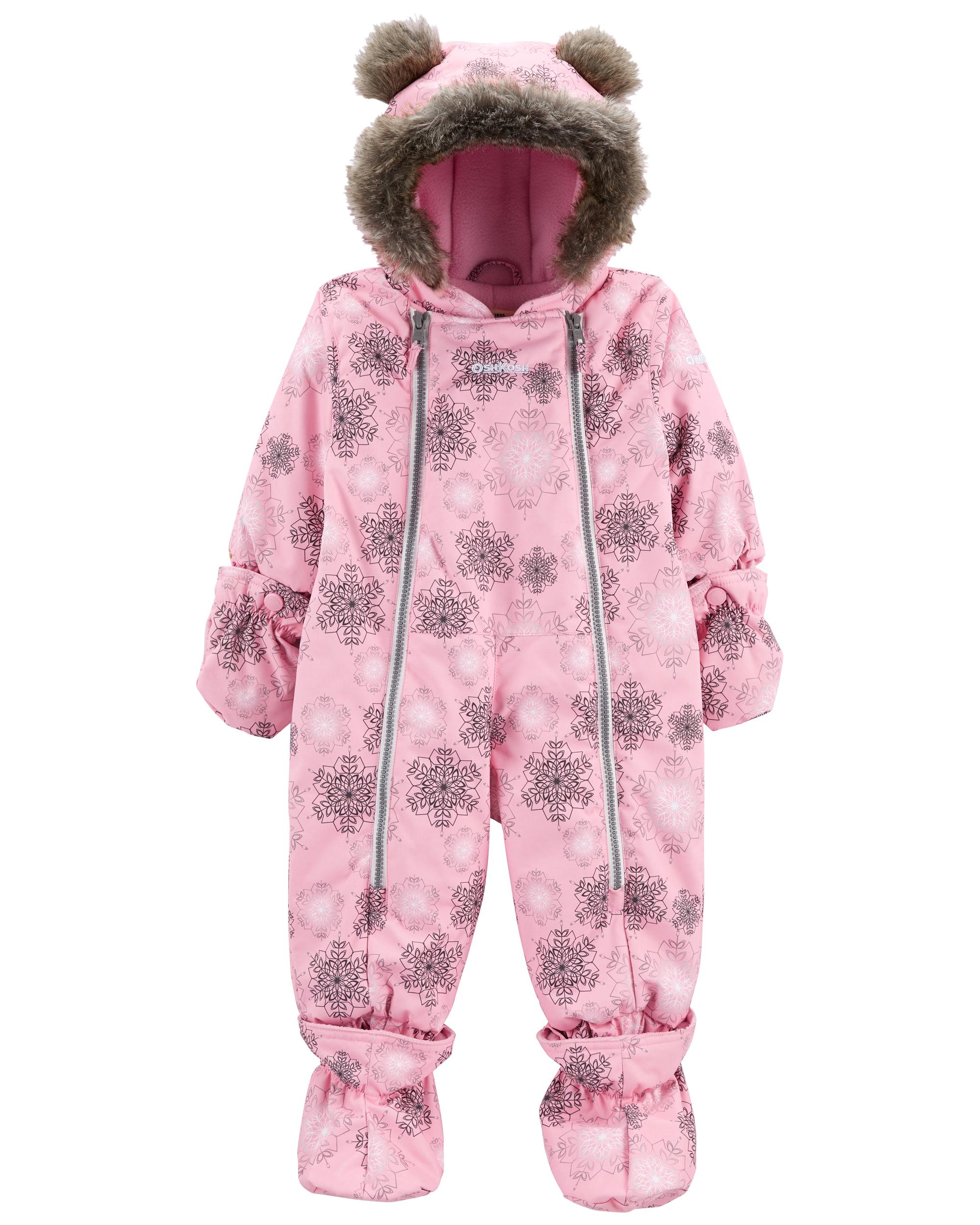 Baby girl snowsuit 12 months best sale