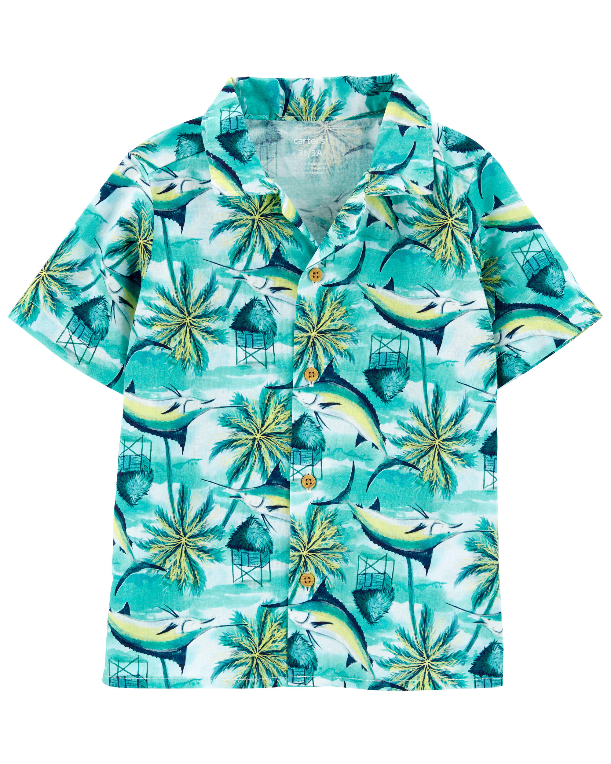 Baby Tropical Button-Front Shirt