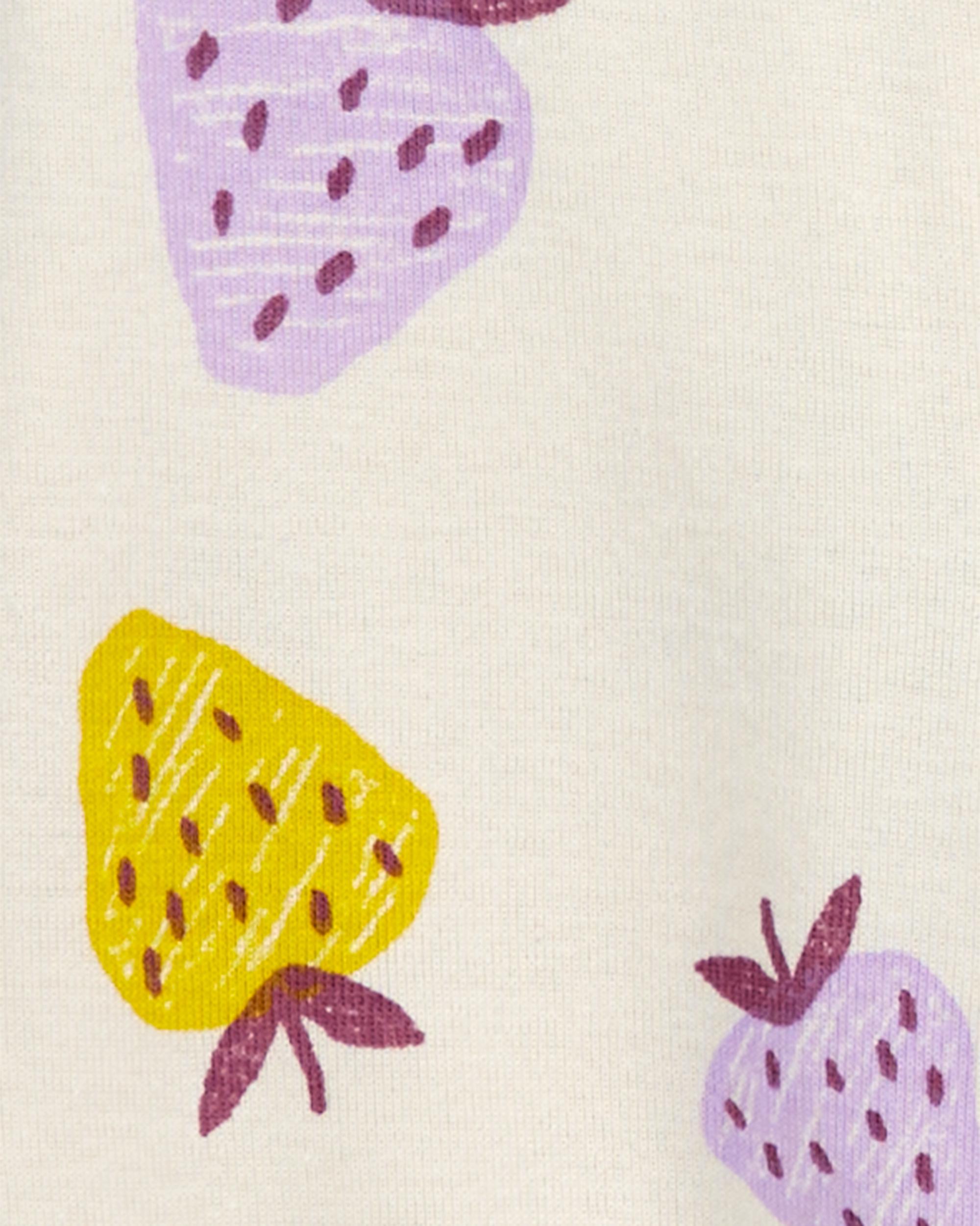 Baby 2-Pack Strawberry Zip-Up Cotton Sleeper Pyjamas