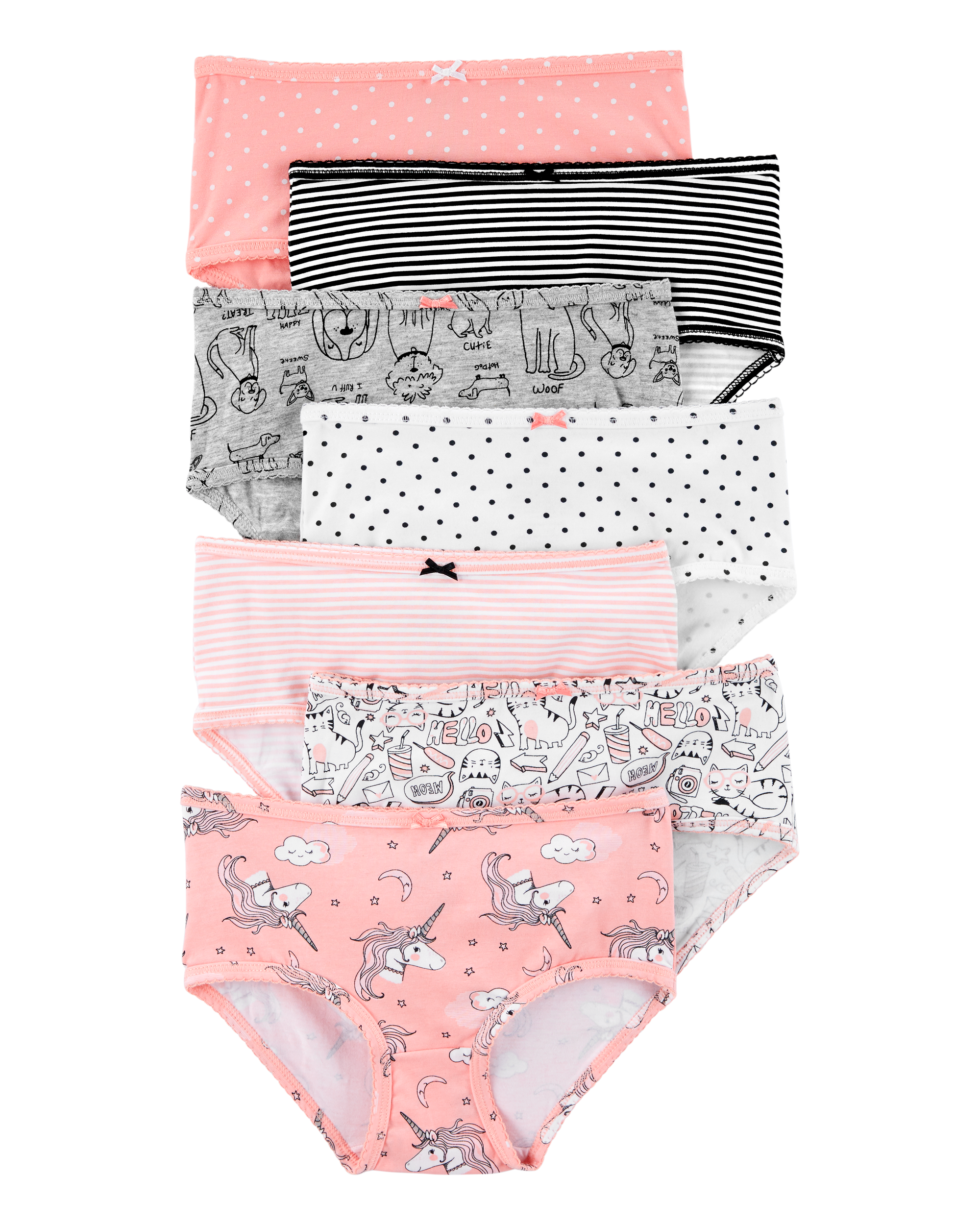 Kid 7-Pack Unicorn Stretch Cotton Undies