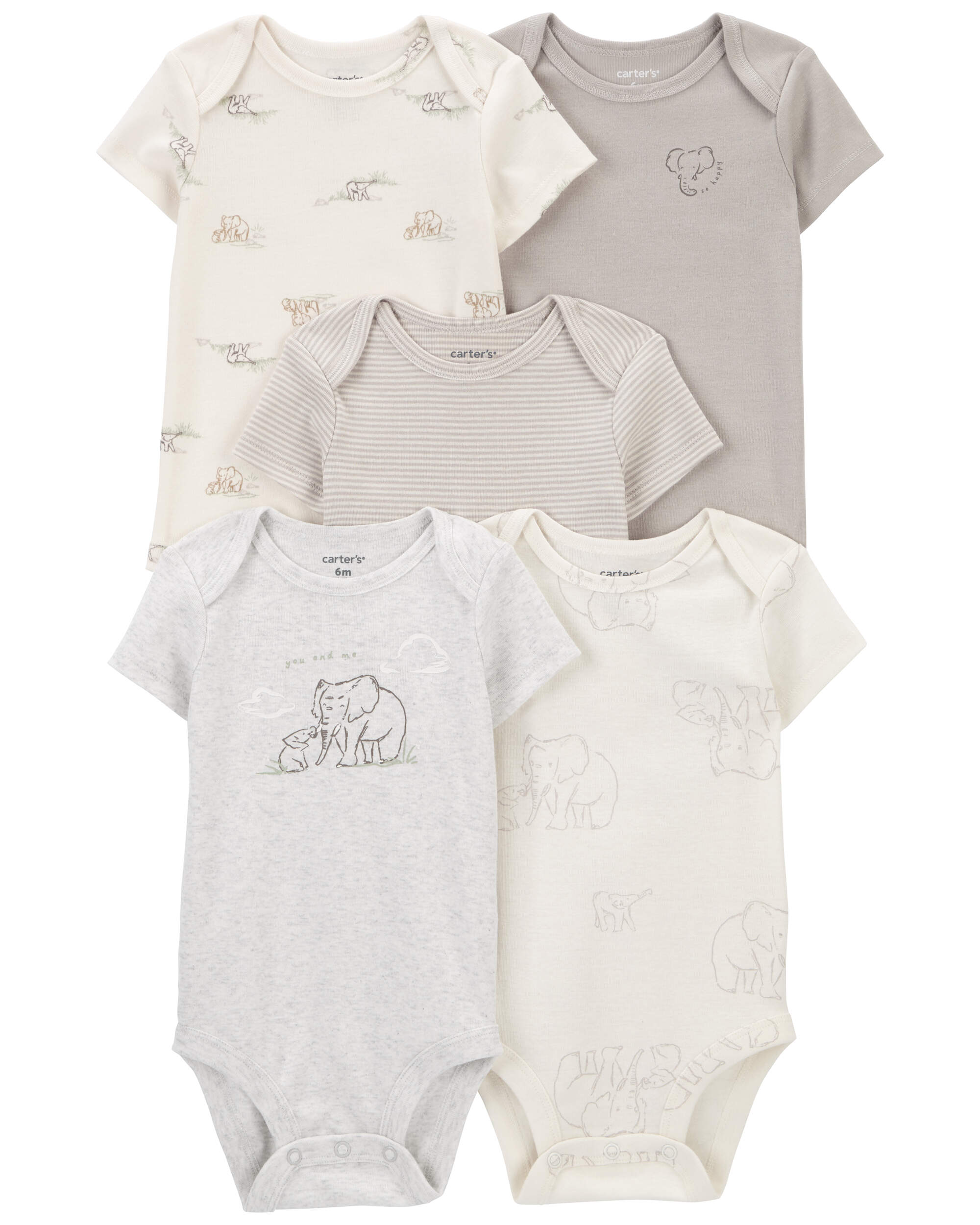 Baby 5-Pack Short-Sleeve Bodysuits