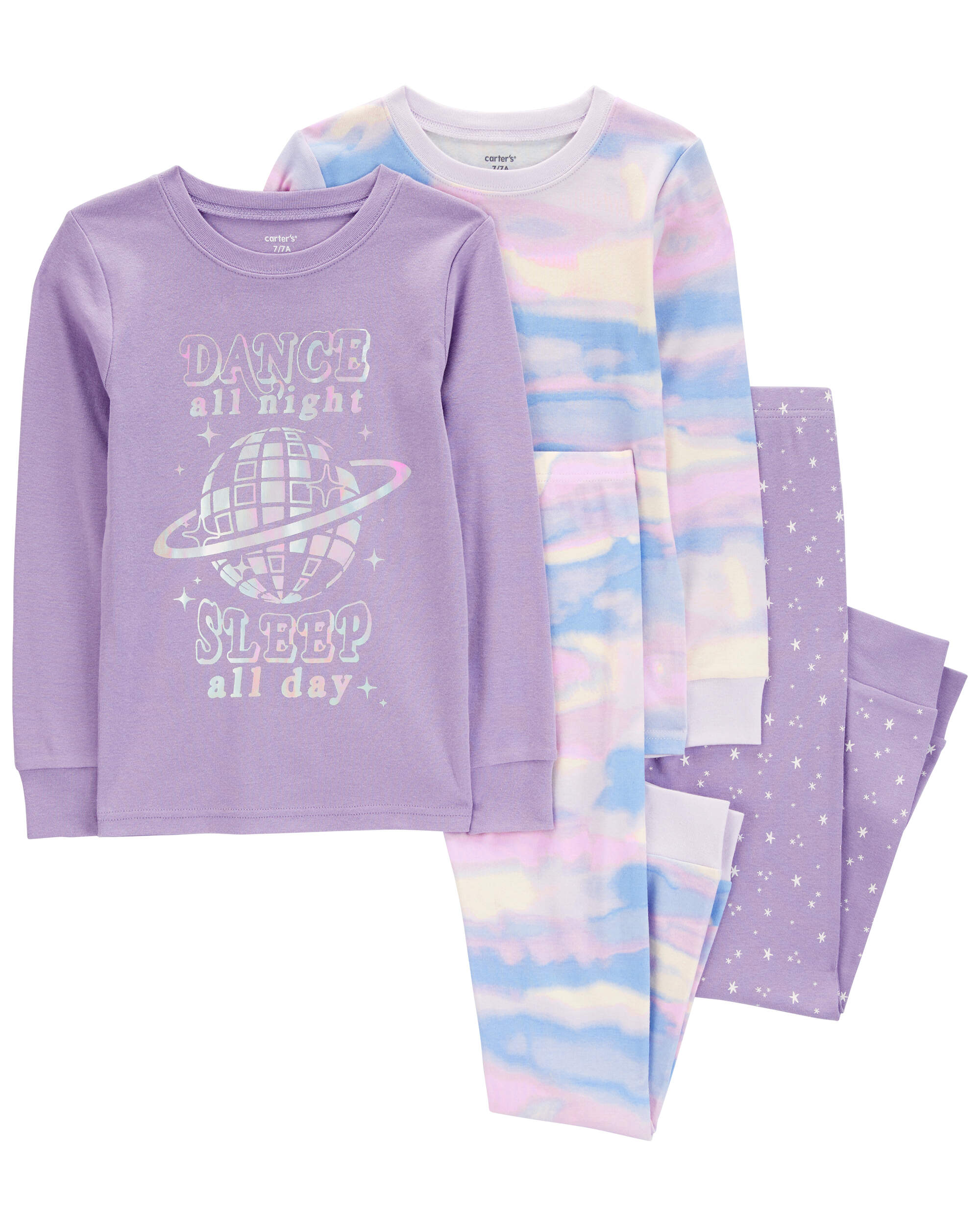 Kid 4-Piece Dance All Night 100% Snug Fit Cotton Pyjamas