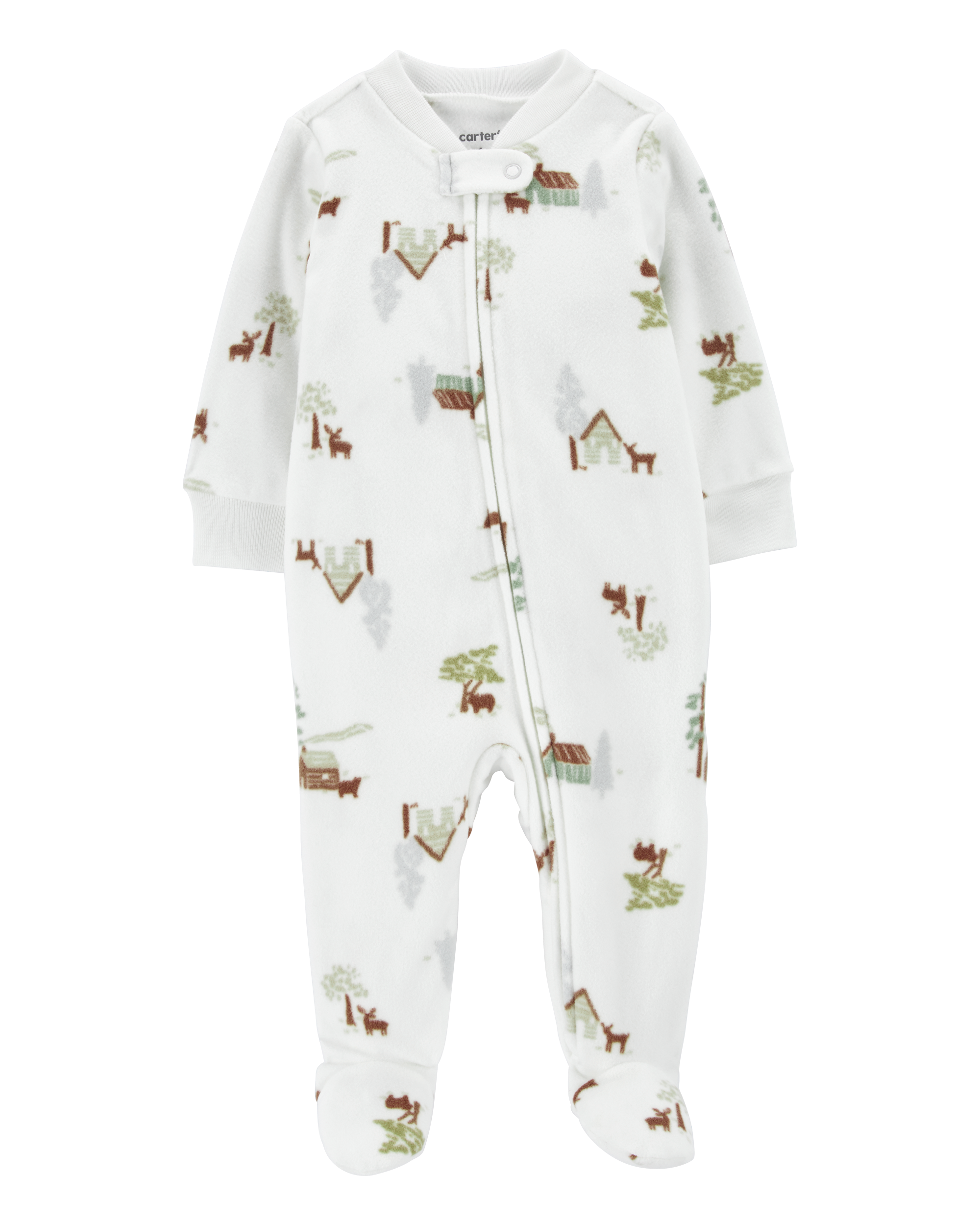 Baby Fleece Zip-Up Footie Sleeper Pyjamas