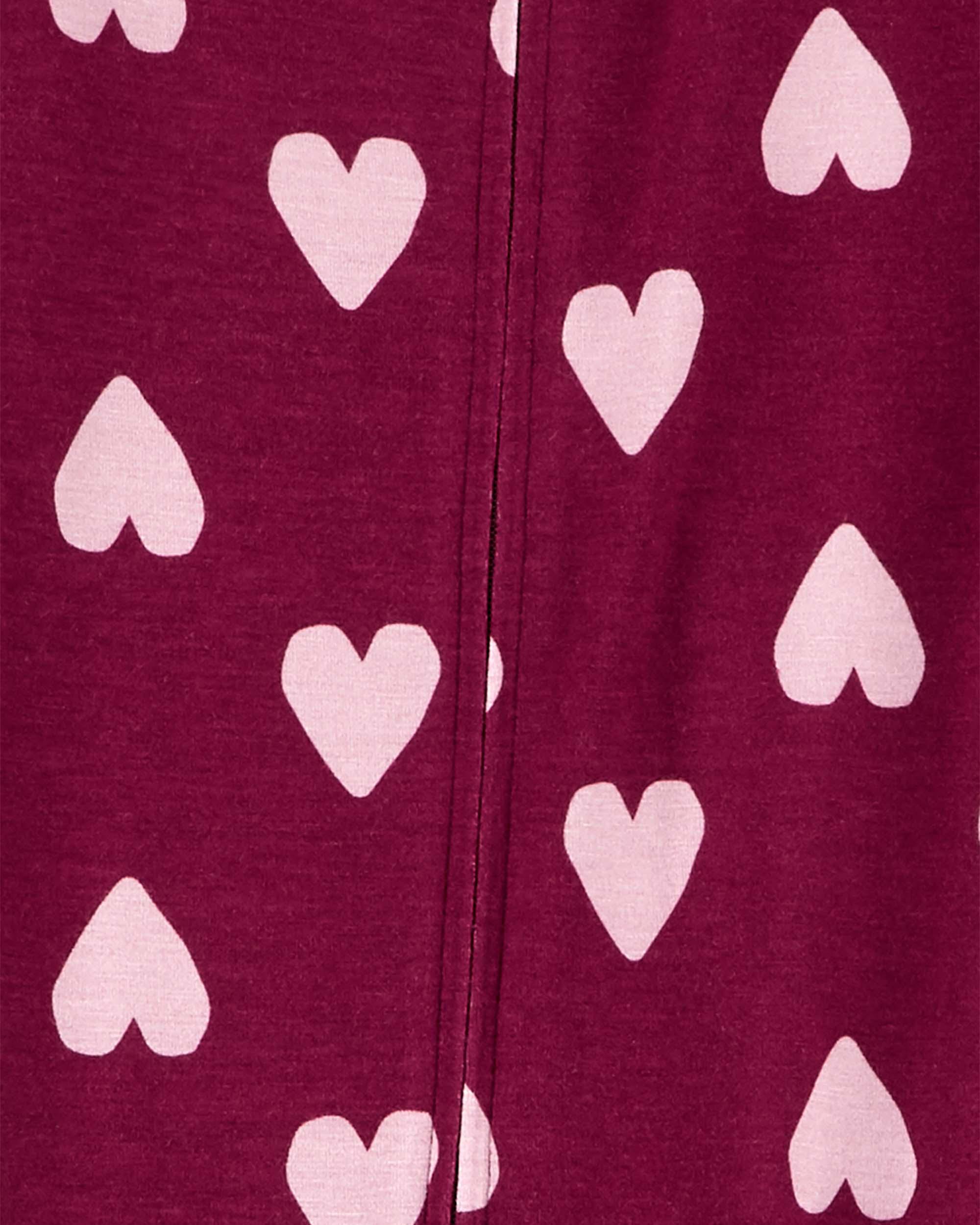 Toddler 1-Piece PurelySoft Heart Print Pyjamas