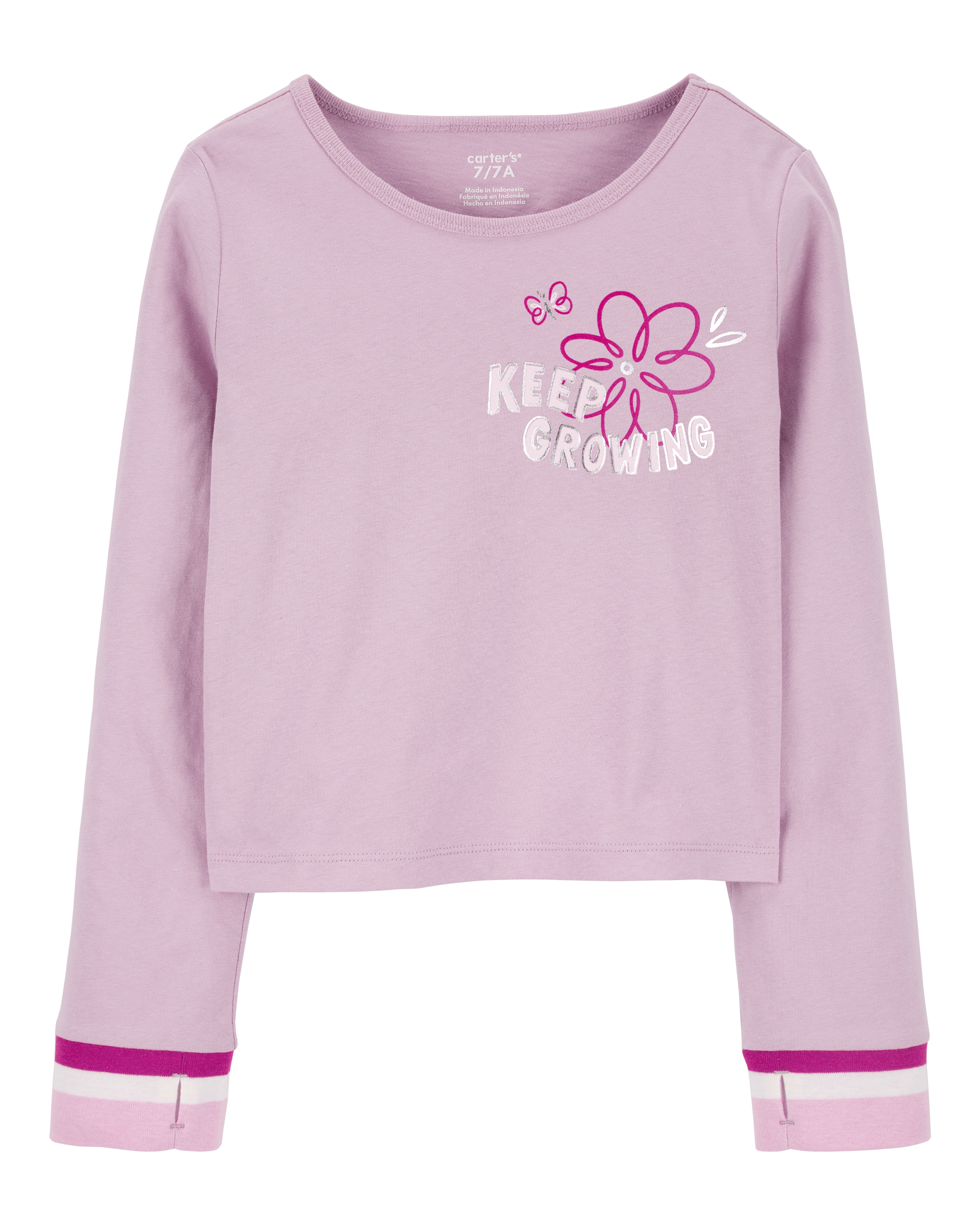 Kid Keep Growing Floral Long-Sleeve Tee