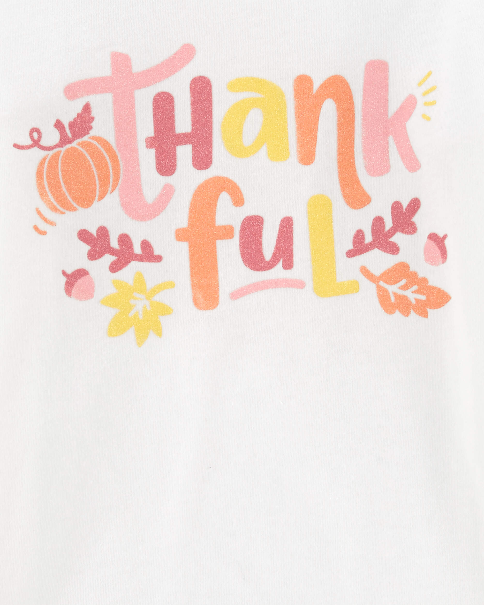 Toddler Thankful Thanksgiving Long-Sleeve Graphic Tee