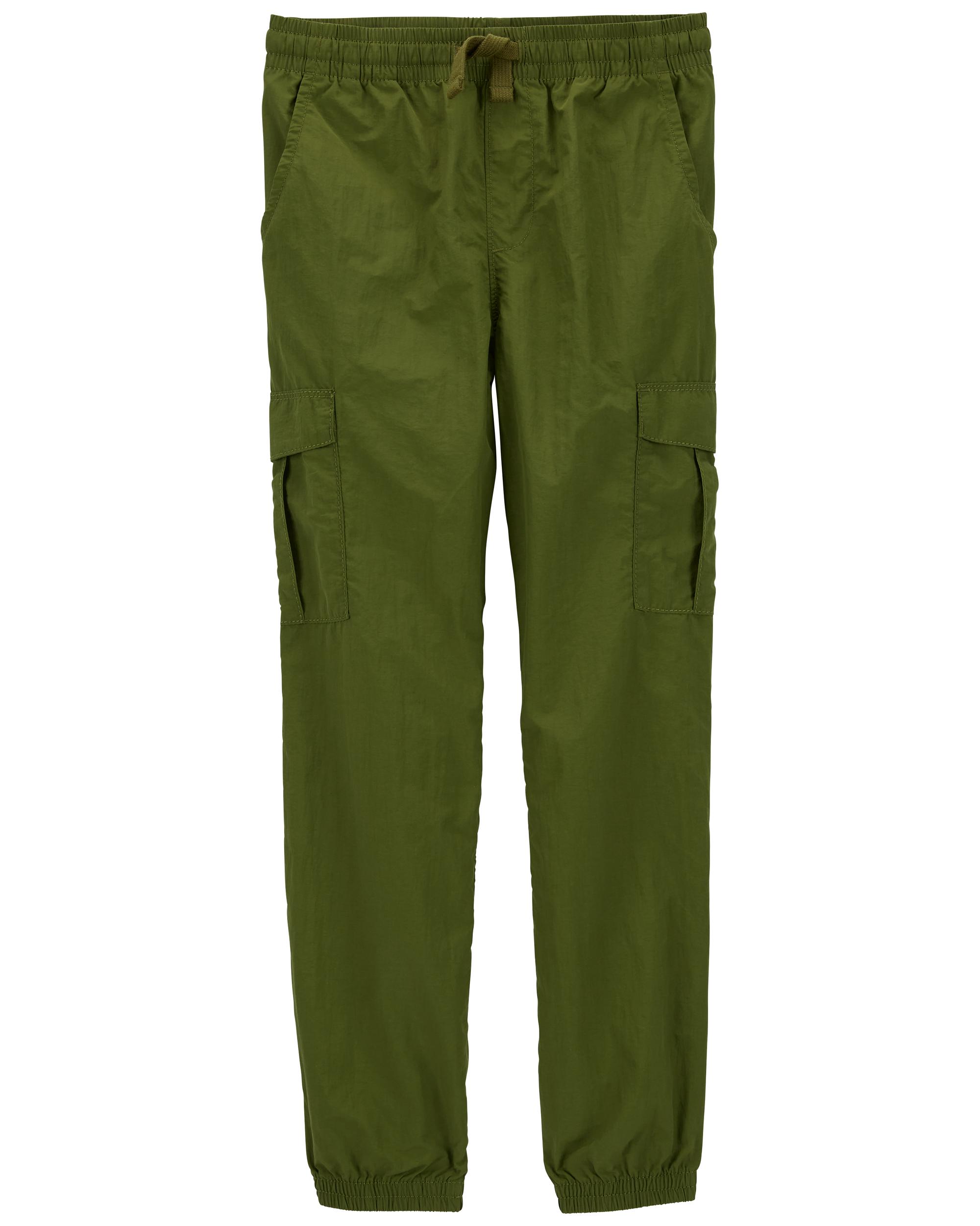 Green Pull-On Active Pants