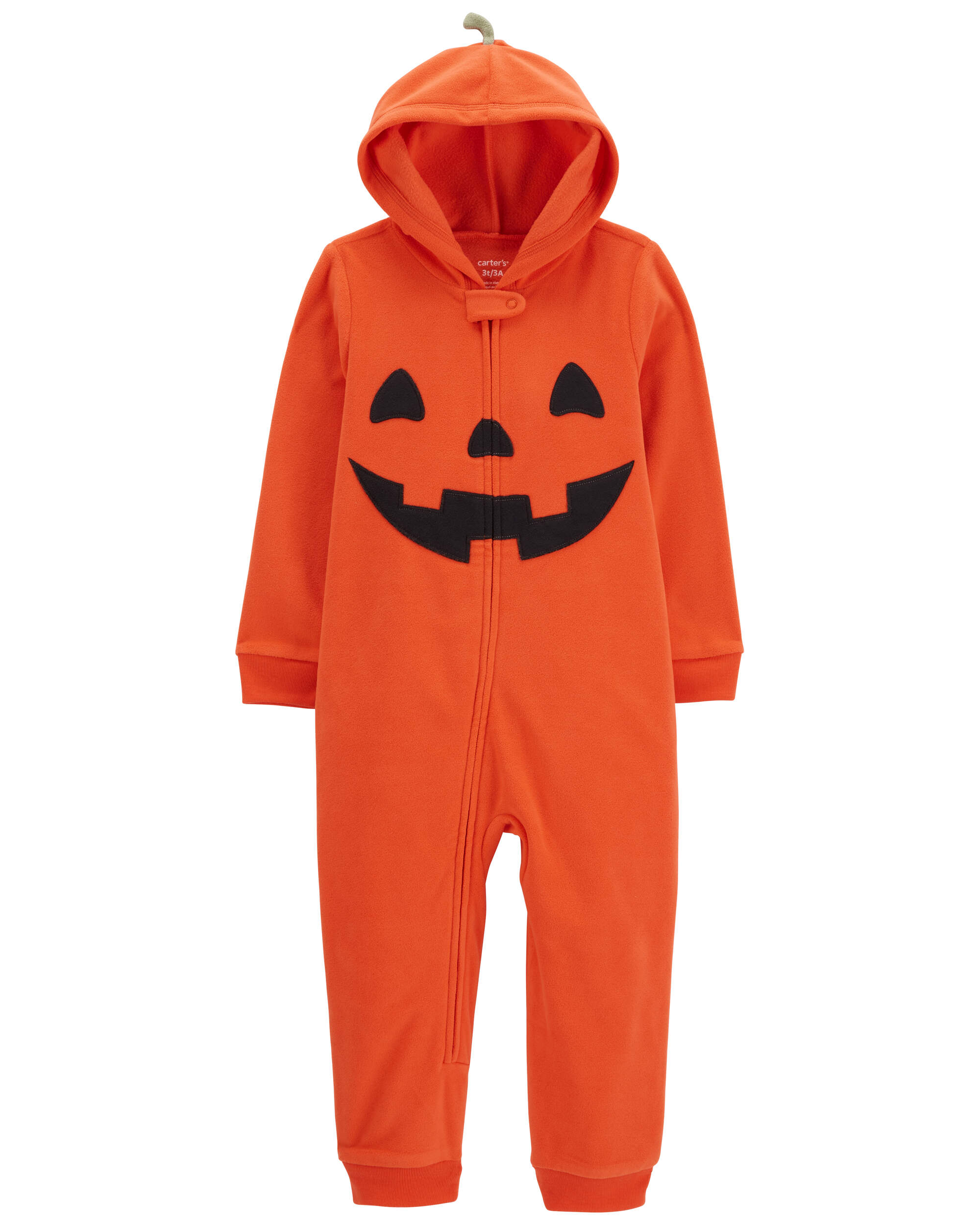 Toddler Halloween Jack-O-Lantern Hooded Jumpsuit