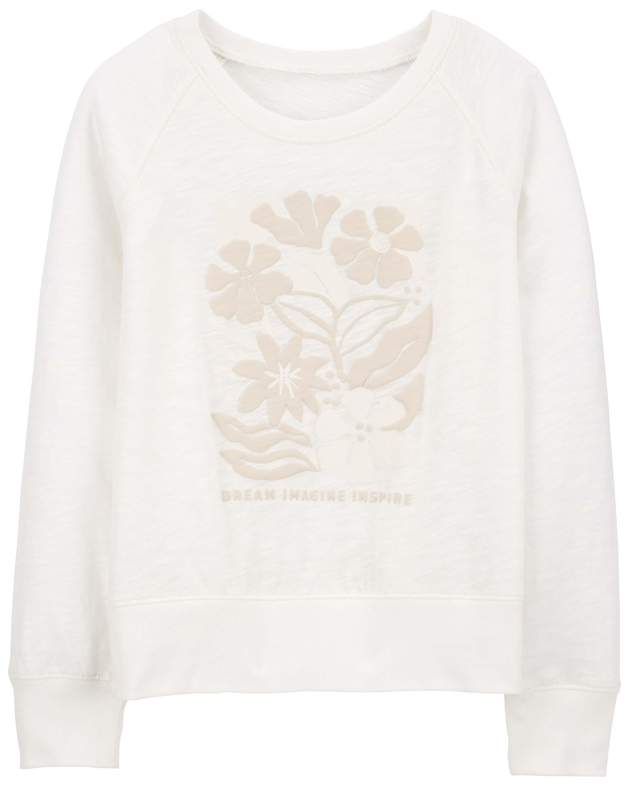 Ivory Floral Pullover Sweatshirt | Carter's Oshkosh Canada