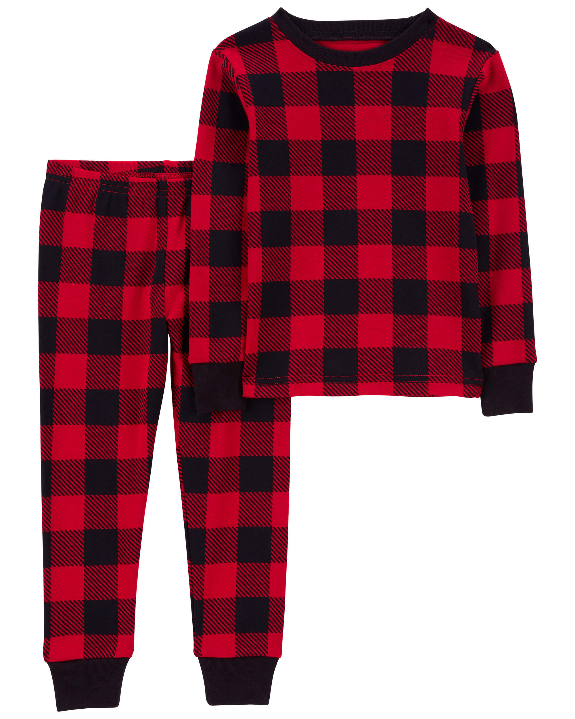 Toddler 2-Piece Buffalo Check 100% Snug Fit Cotton Pyjamas
