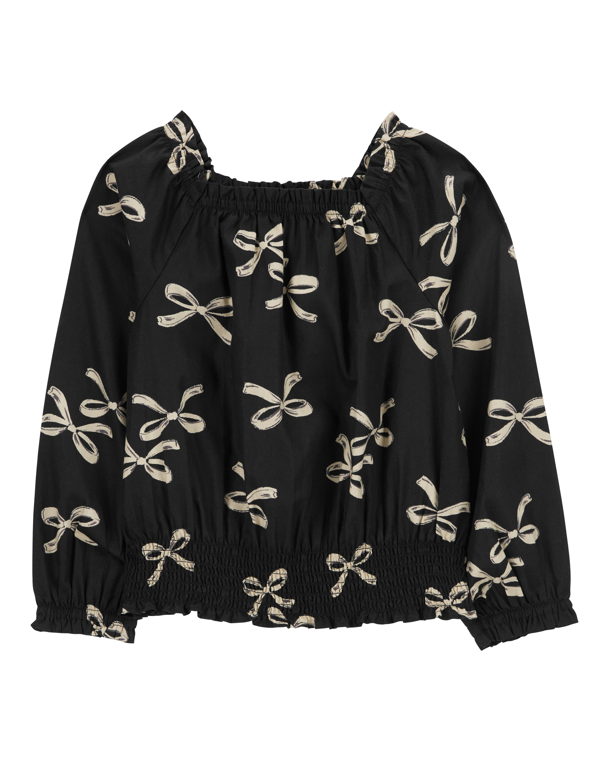 Kid Bow Print Blouse