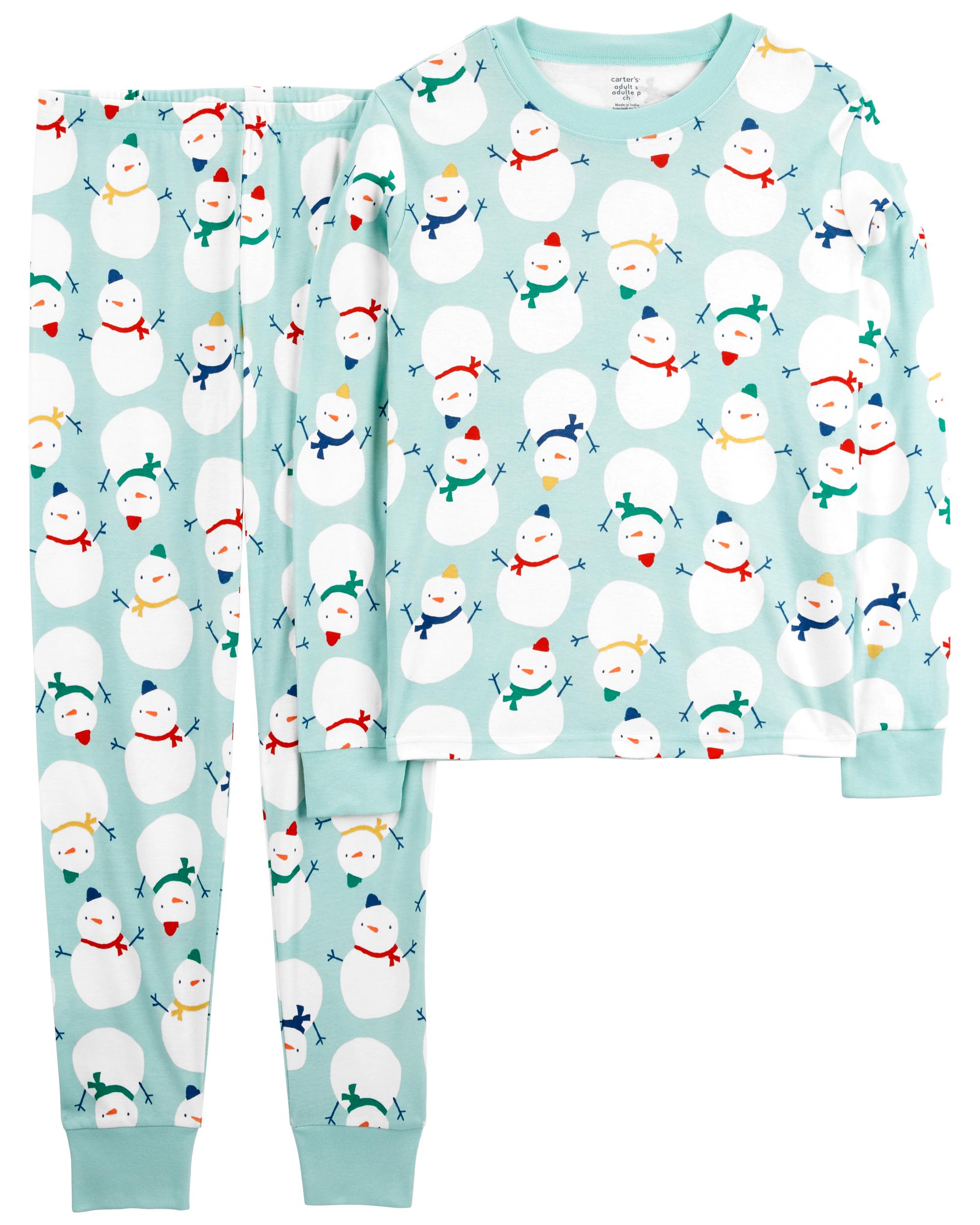 2-Piece Christmas Snowman 100% Snug Fit Cotton Pyjamas