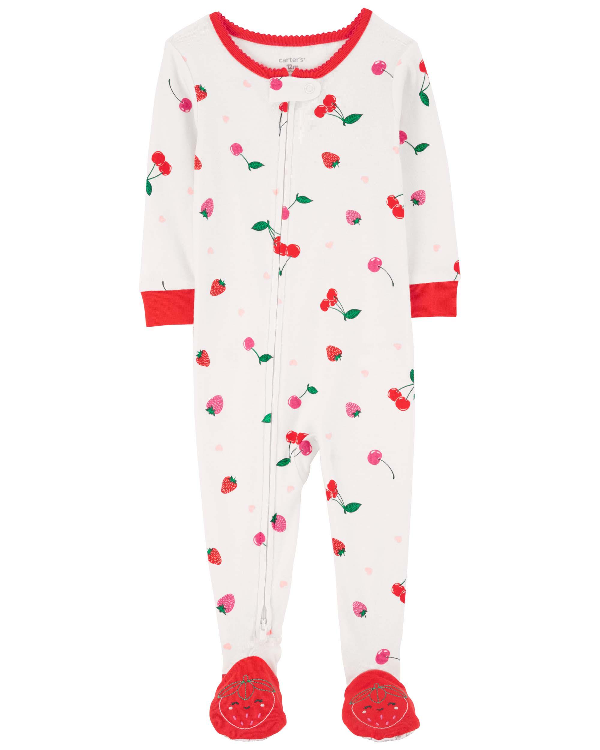 Baby 1-Piece Cherry 100% Snug Fit Cotton Footie Pyjamas