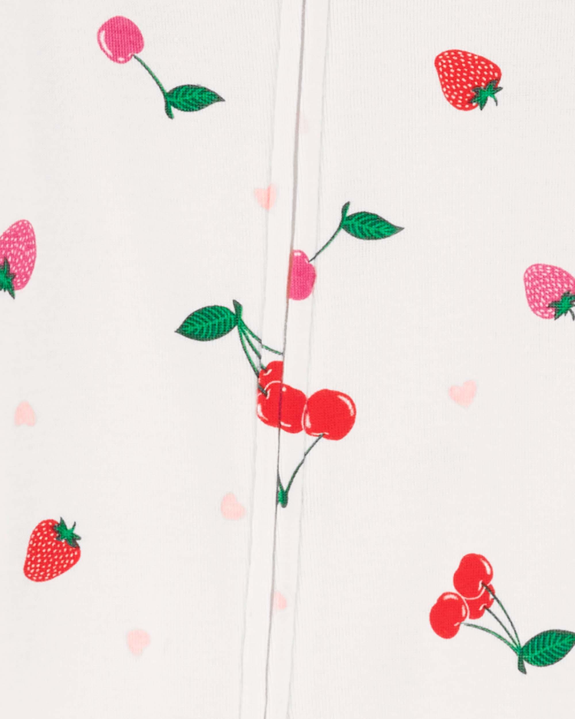 Toddler 1-Piece Strawberry Print Pyjamas