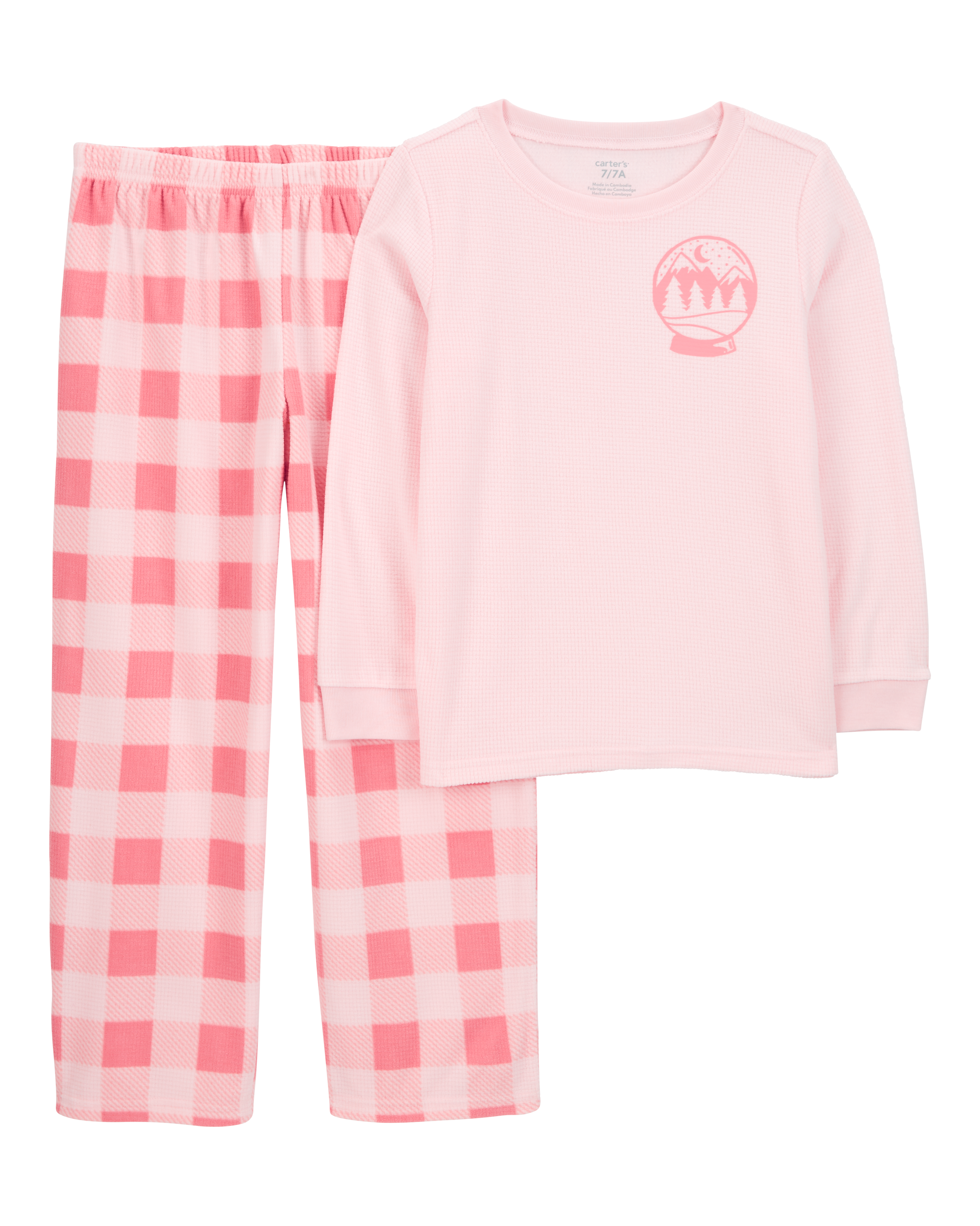 Kid 2-Piece Thermal & Plaid Fleece Pyjamas