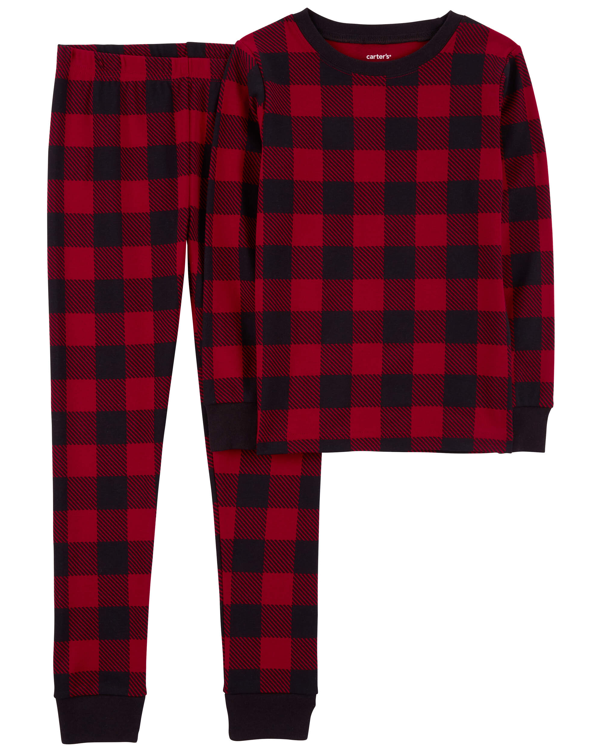 Kid 2-Piece Buffalo Check 100% Snug Fit Cotton Pyjamas