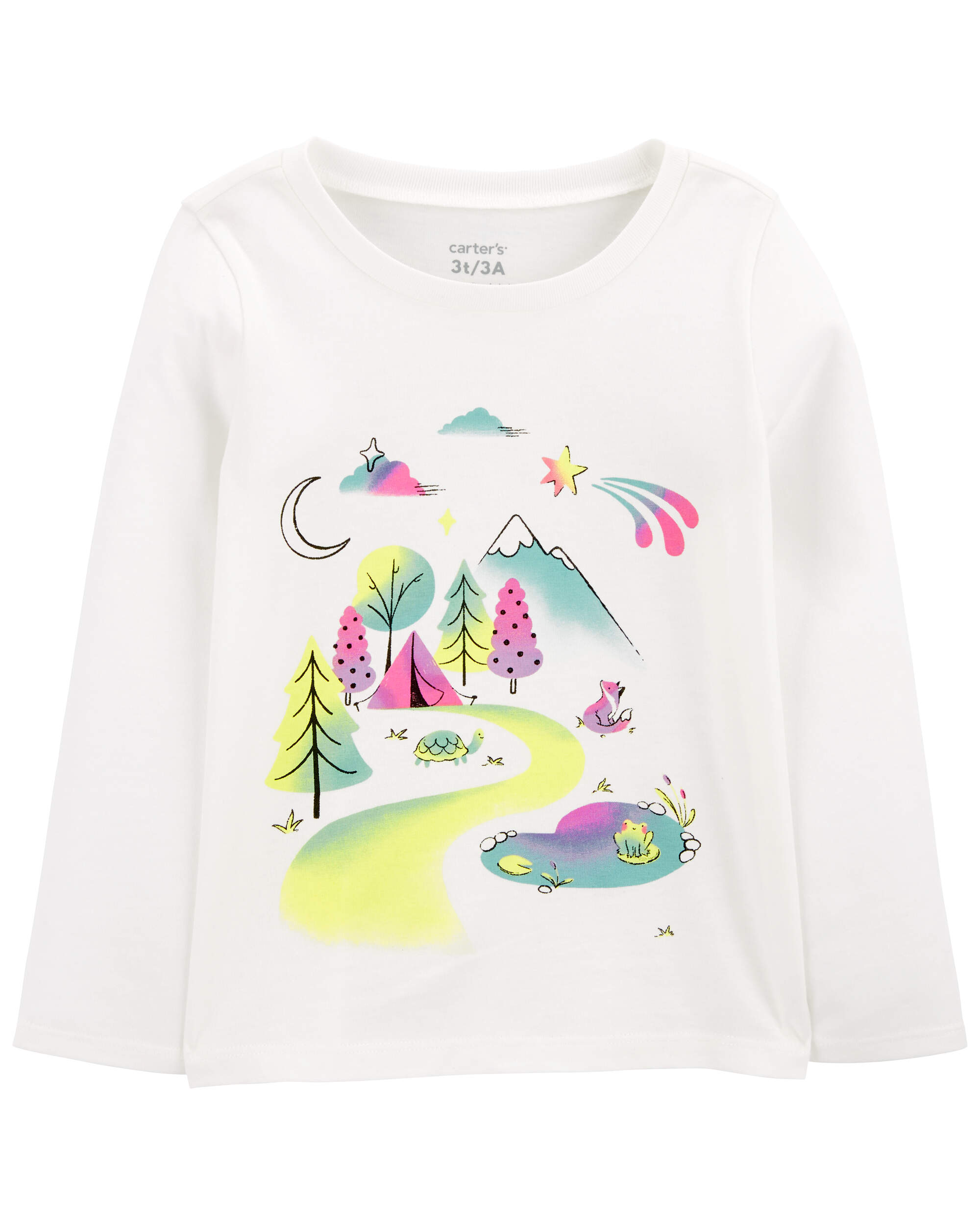 Mountain Scene Cotton Blend Graphic Tee