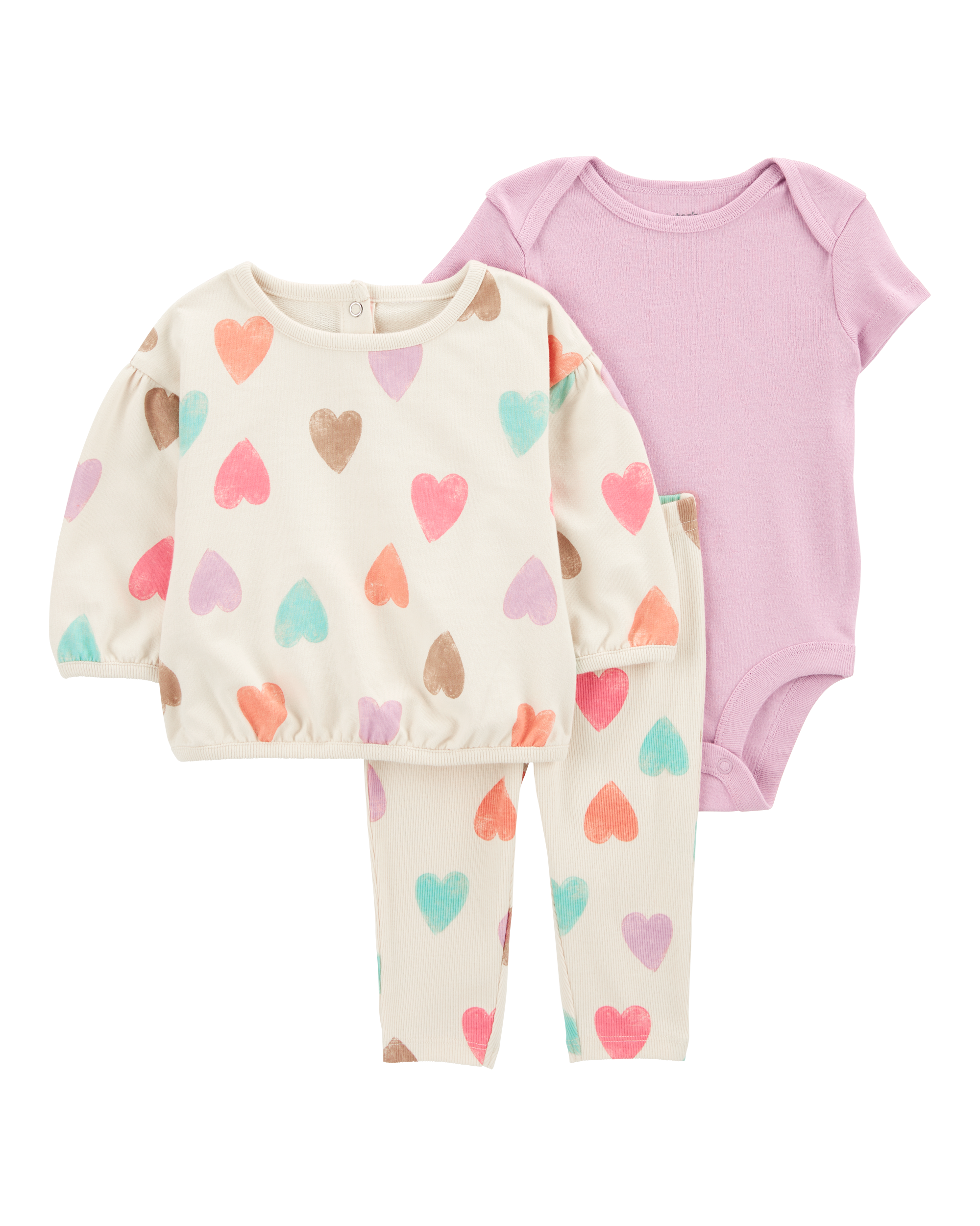 Baby 3-Piece Heart Little Cardigan Set