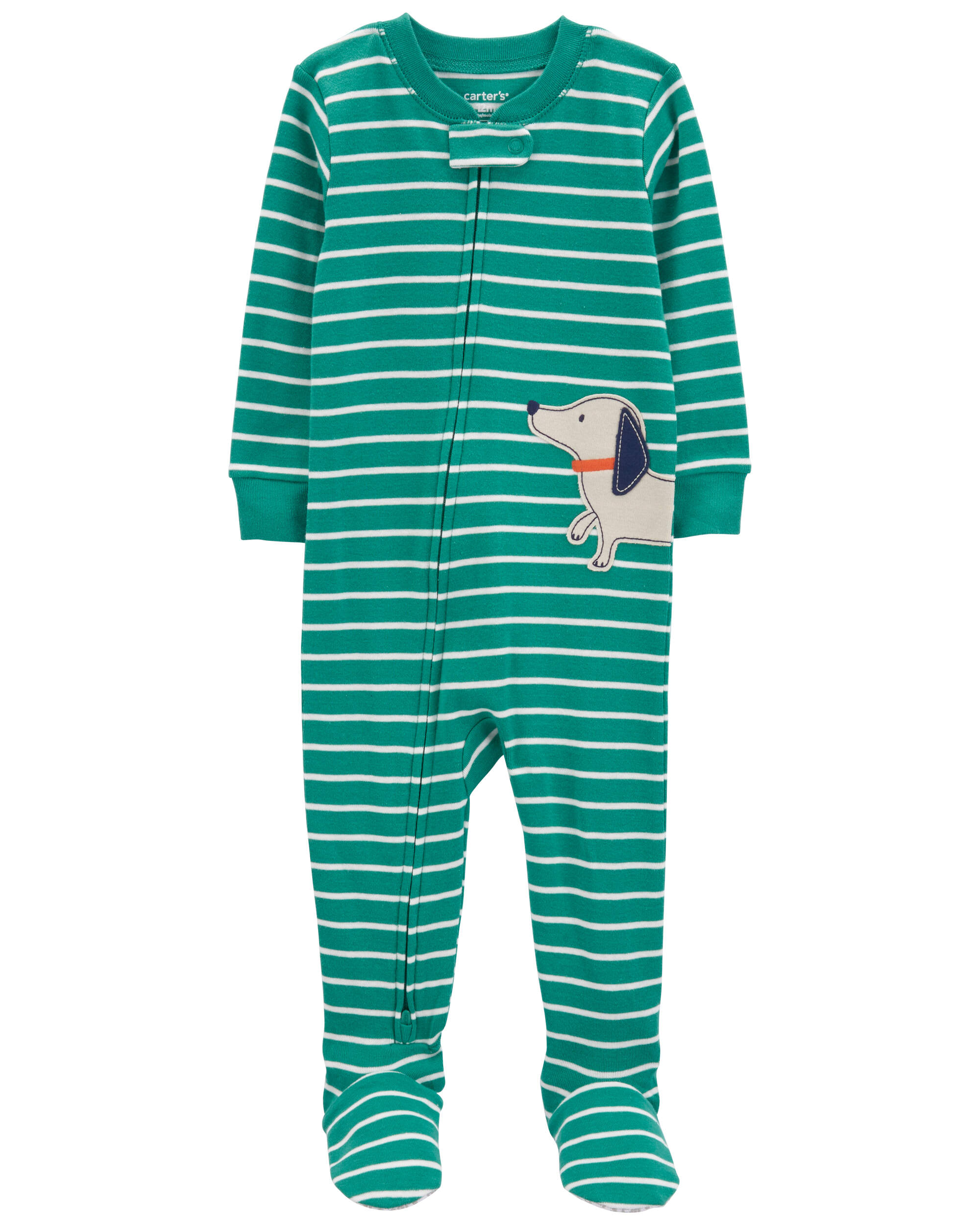 Toddler 1-Piece Dog 100% Snug Fit Cotton Footie Pyjamas