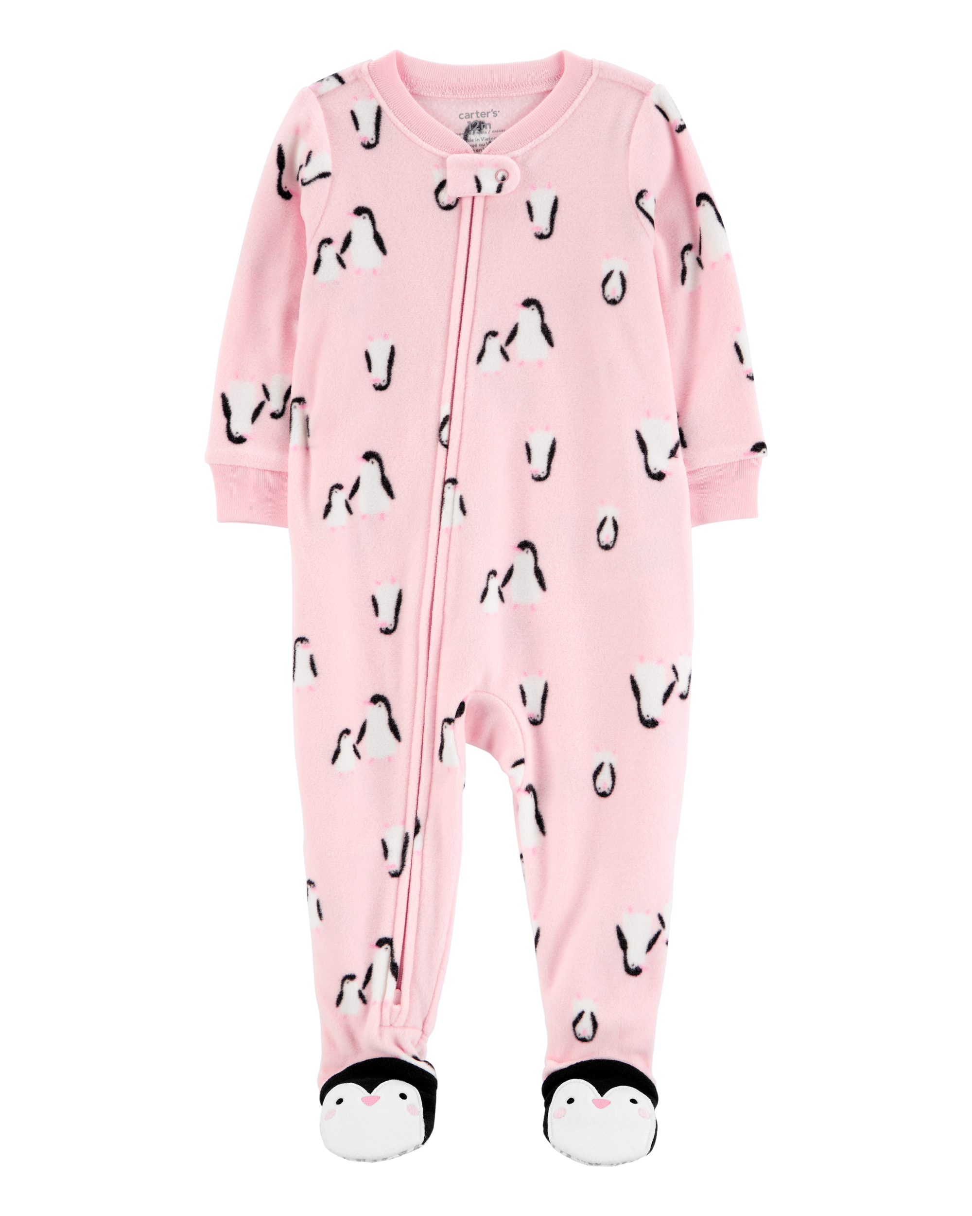 Baby 1-Piece Penguin Fleece Footie Pyjamas