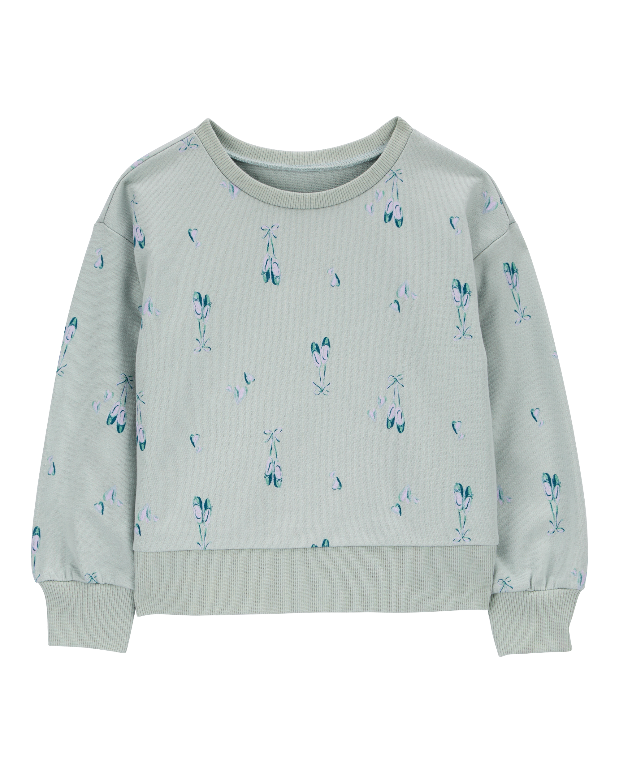 Baby Floral Crew Neck Cotton Pullover