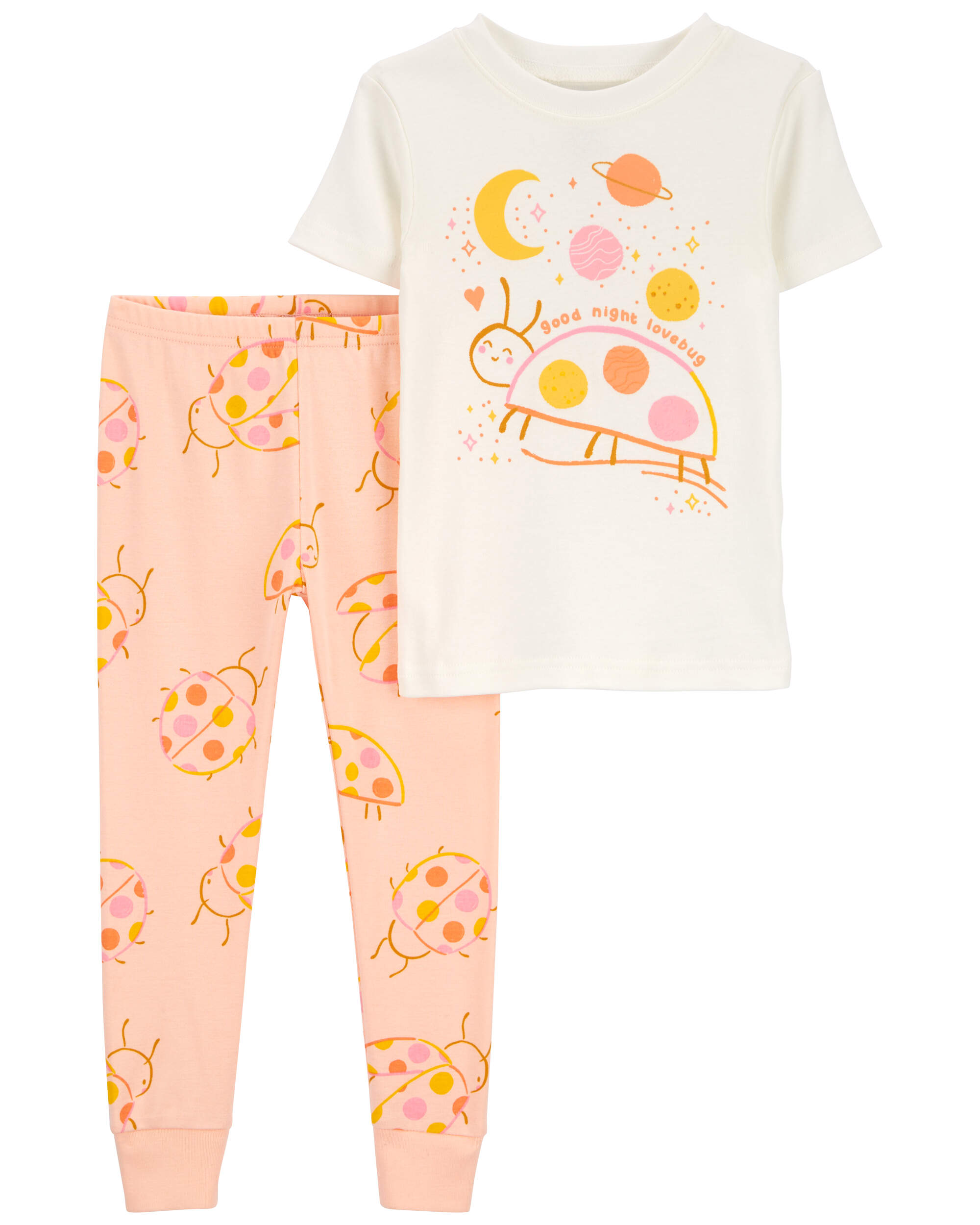 Baby 2-Piece Ladybug 100% Snug Fit Cotton Pyjamas