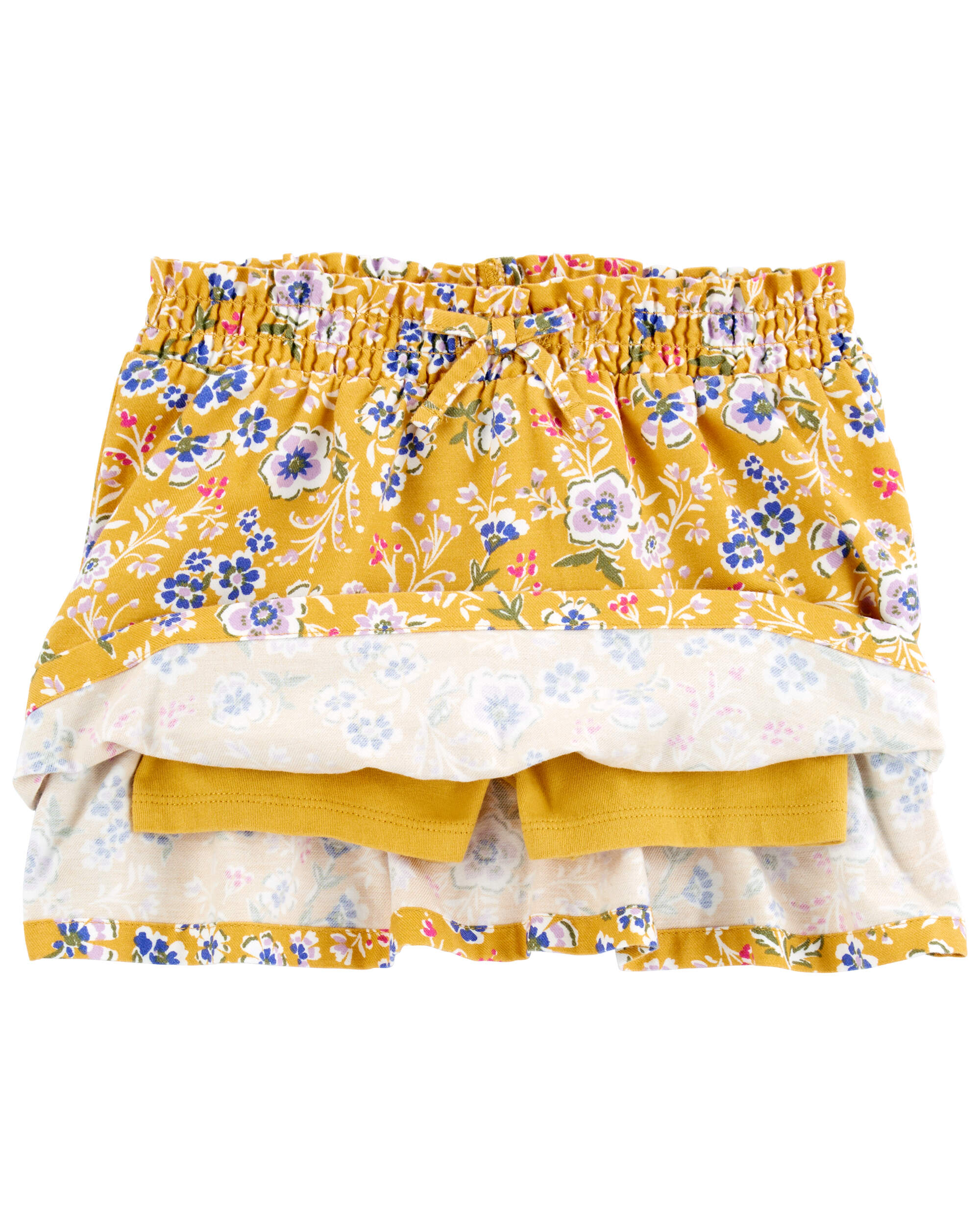 Toddler Yellow Floral Skort