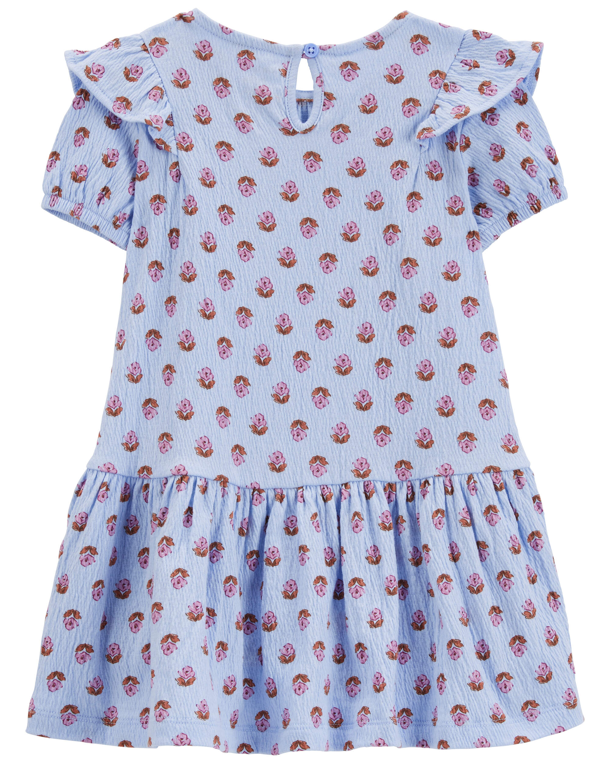 Toddler Floral Crinkle Jersey Dress