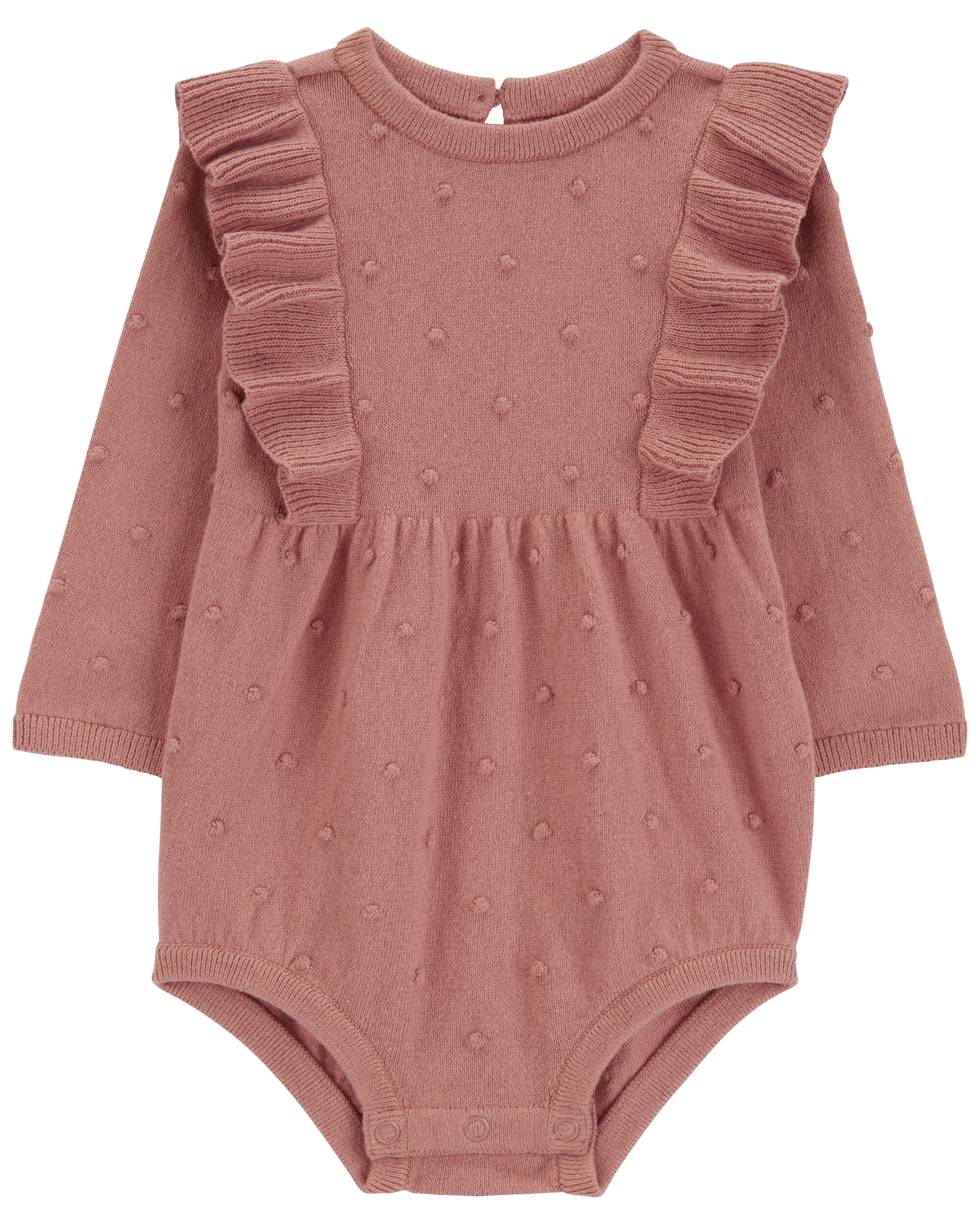 Baby Long-Sleeve Flutter Bodysuit