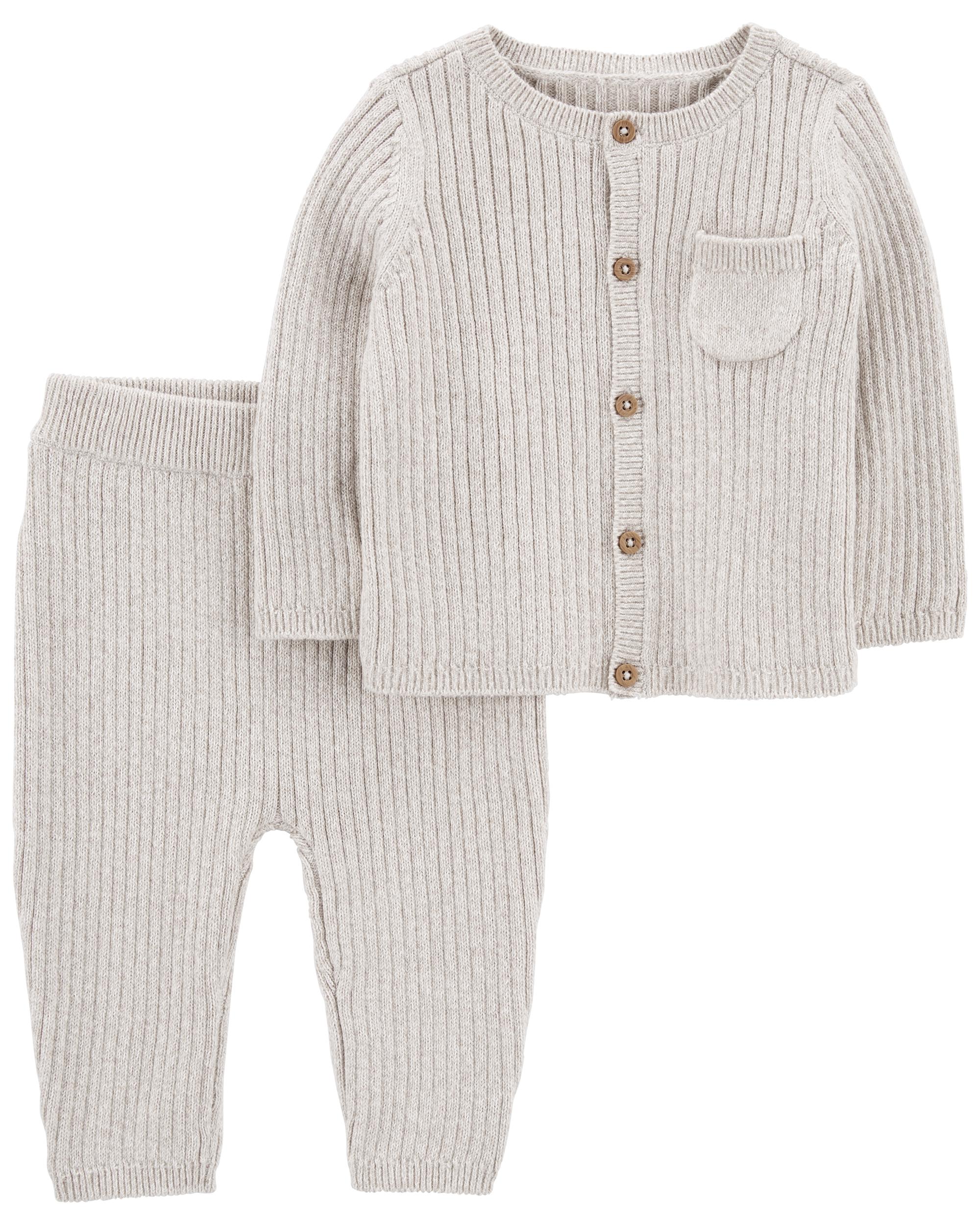 2-Piece Cardigan Sweater & Pant Set
