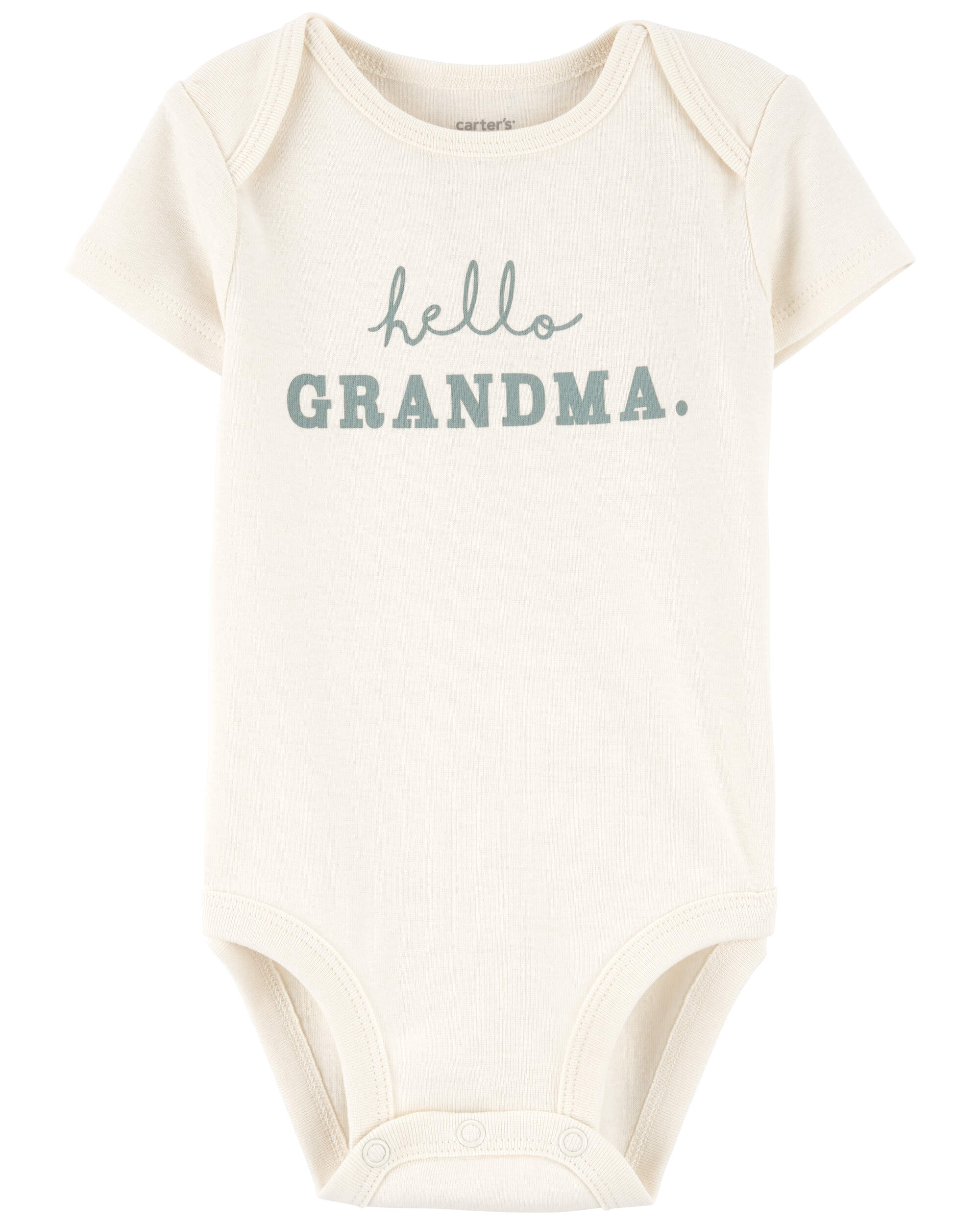 Baby Hello Grandma Announcement Bodysuit
