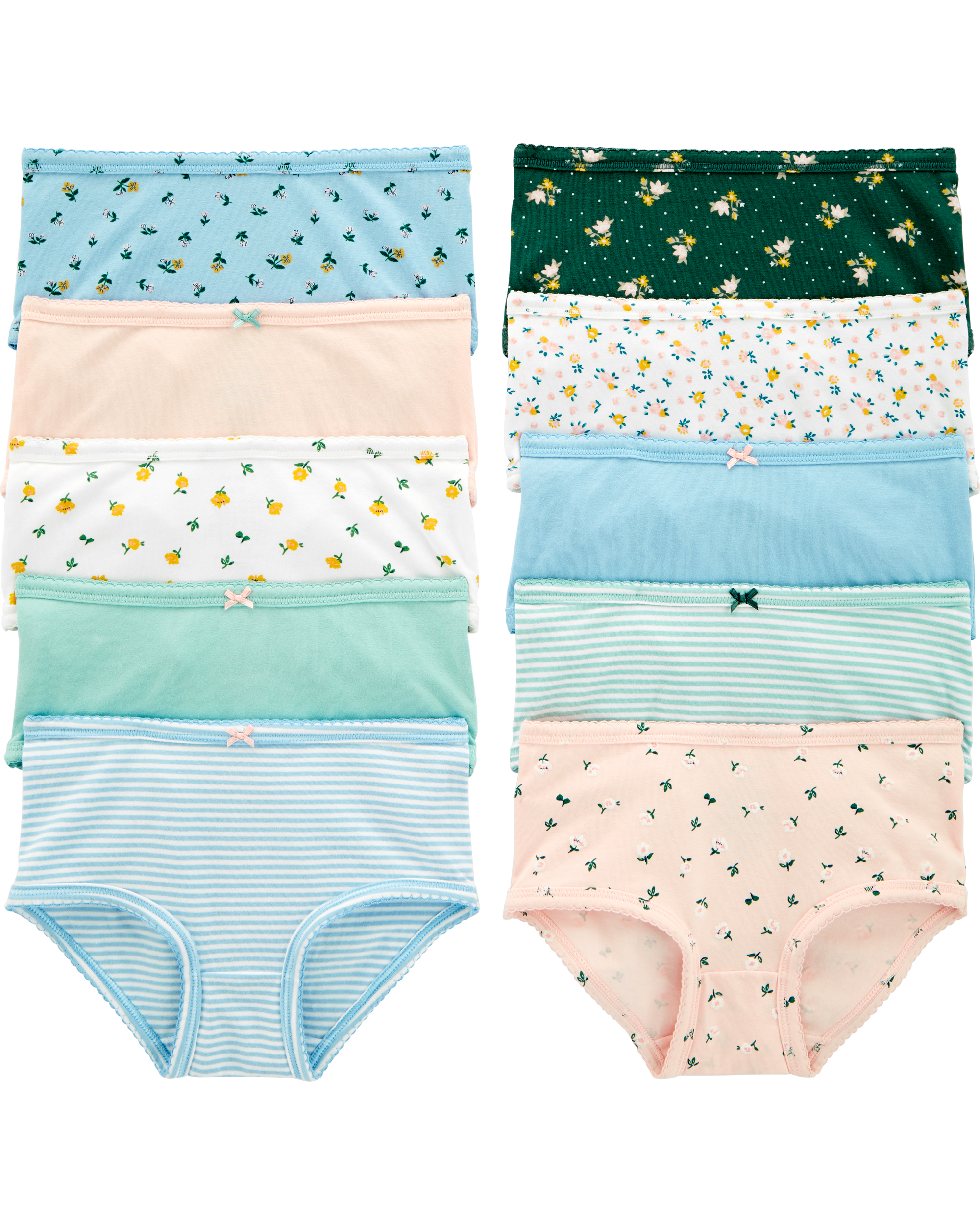 Kids Children Girls Underwear Cute Print Briefs Shorts Pants Cotton  Underwear Trunks 3PCS (Yellow, 18-24 Months)
