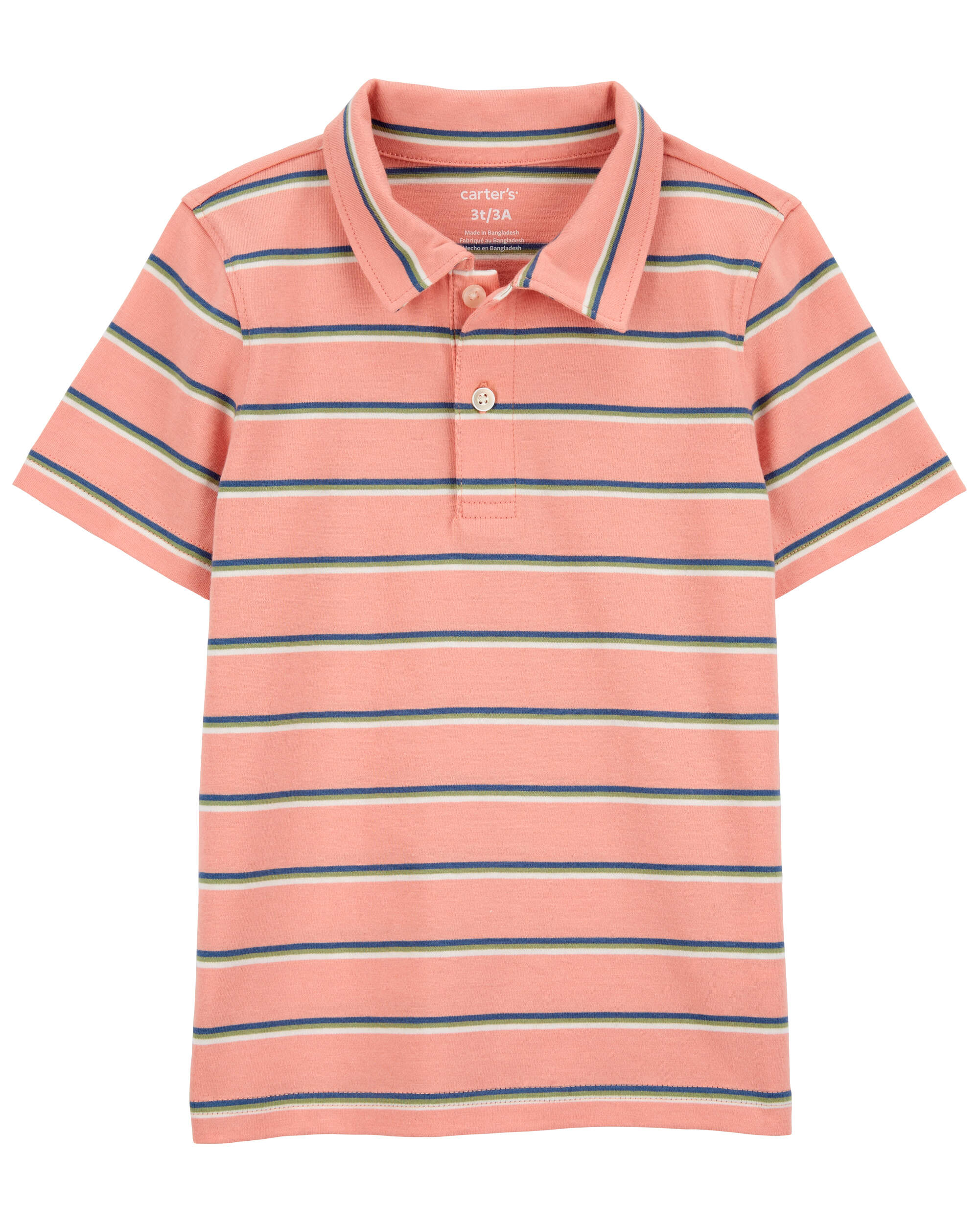 Toddler Striped Jersey Polo