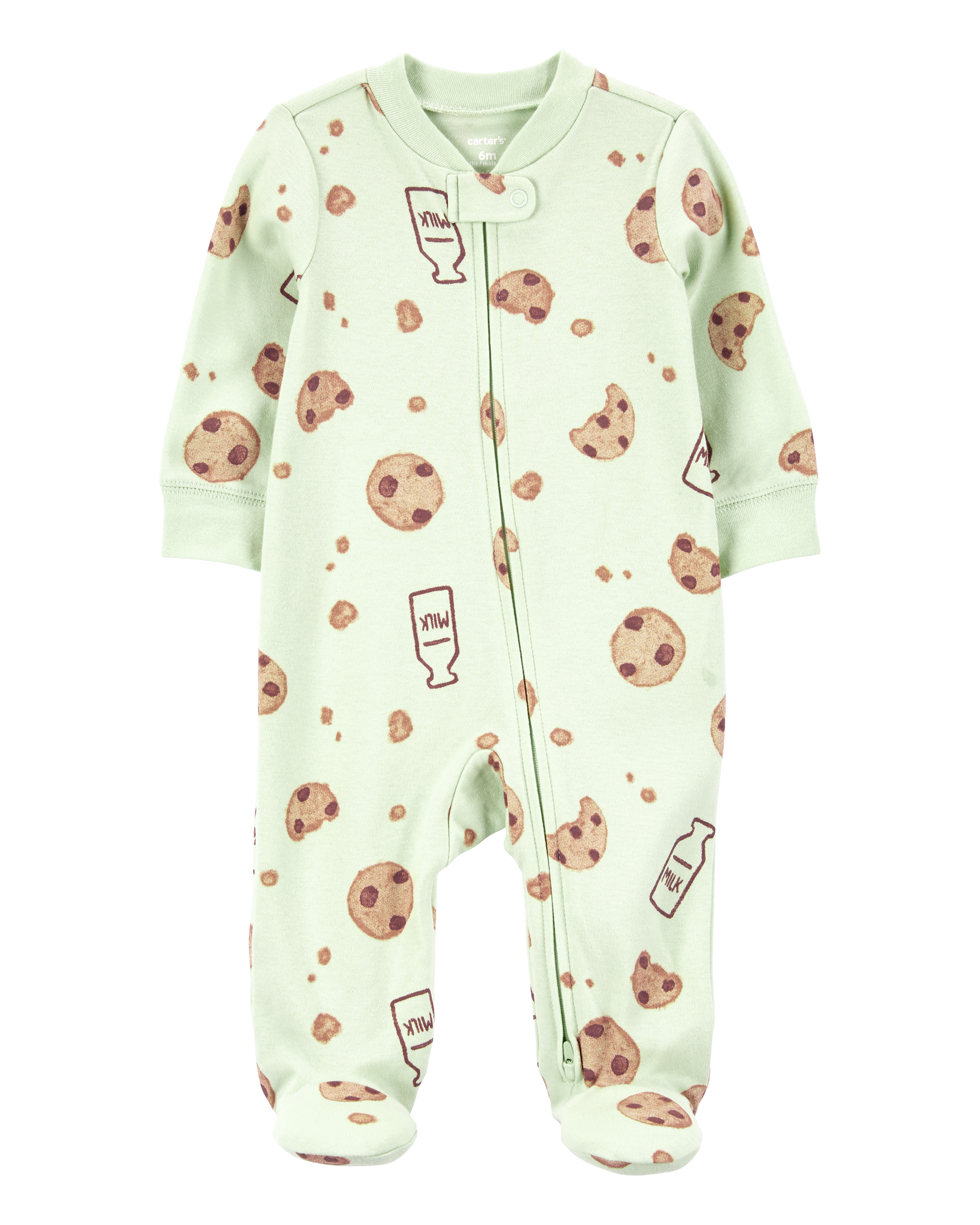 Yellow Baby Milk Cookies 2 Way Zip Cotton Sleeper Pyjamas Carter s Oshkosh Canada