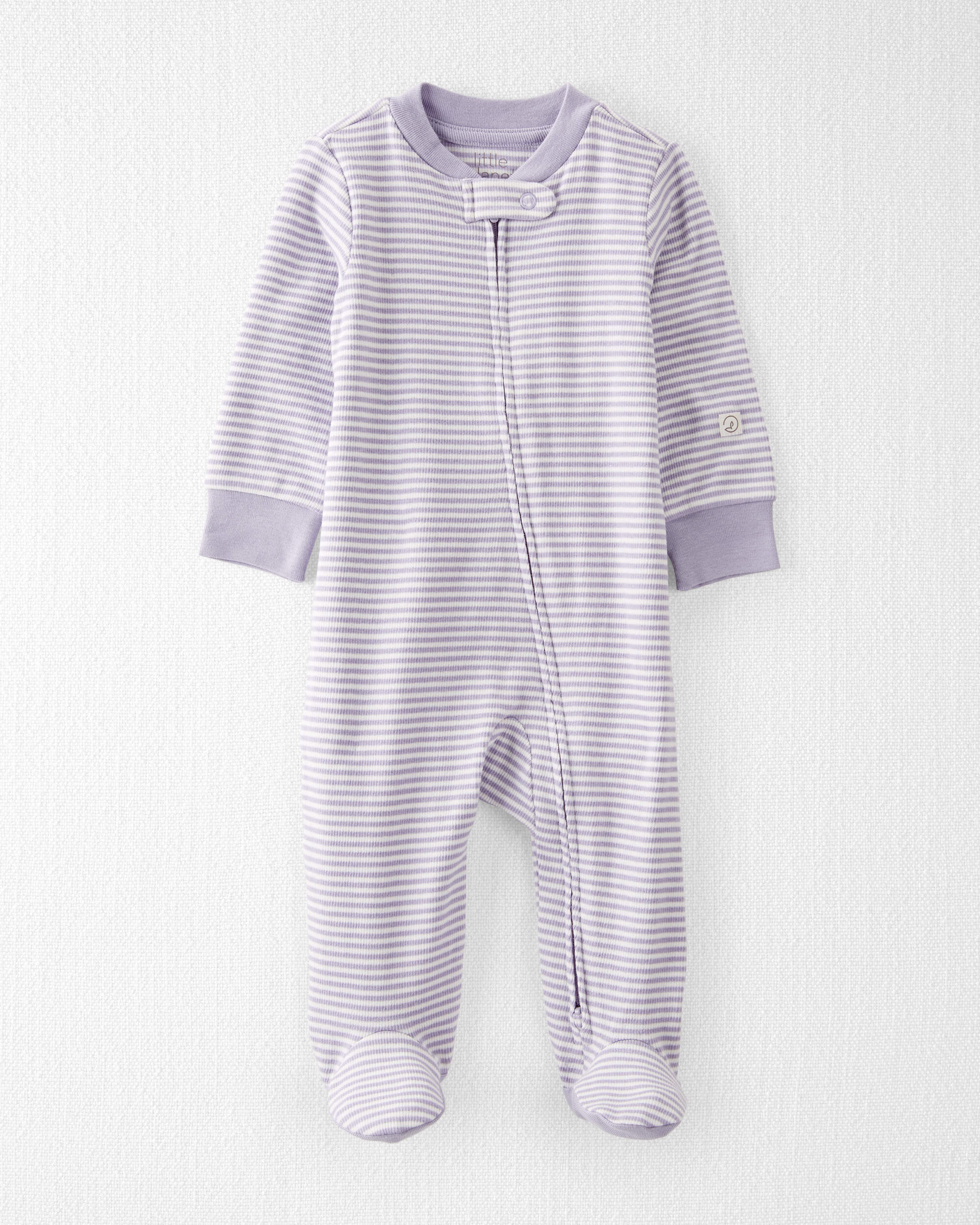 Baby Organic Cotton Striped Sleeper Pyjamas