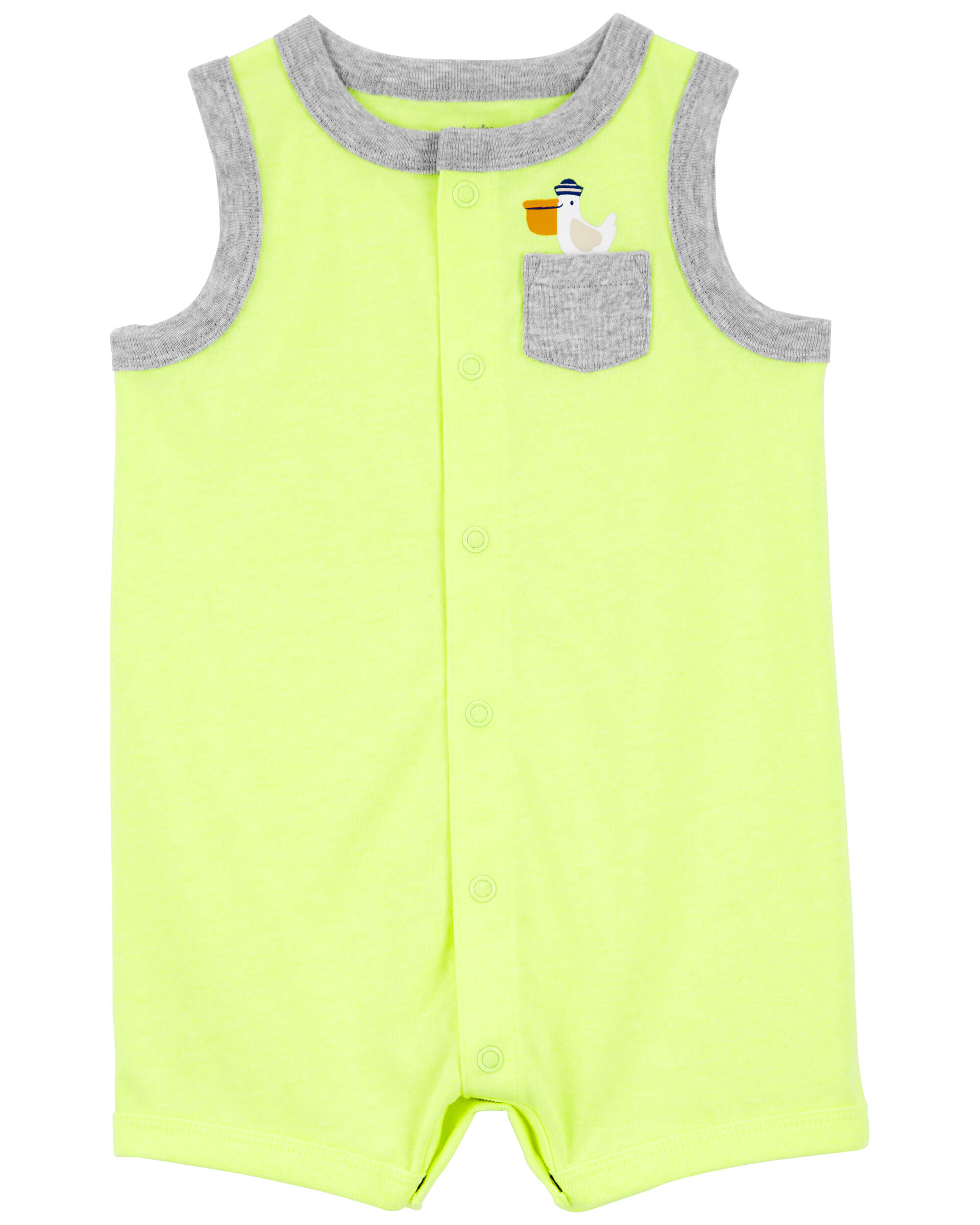 Baby Neon Pelican Snap-Up Romper