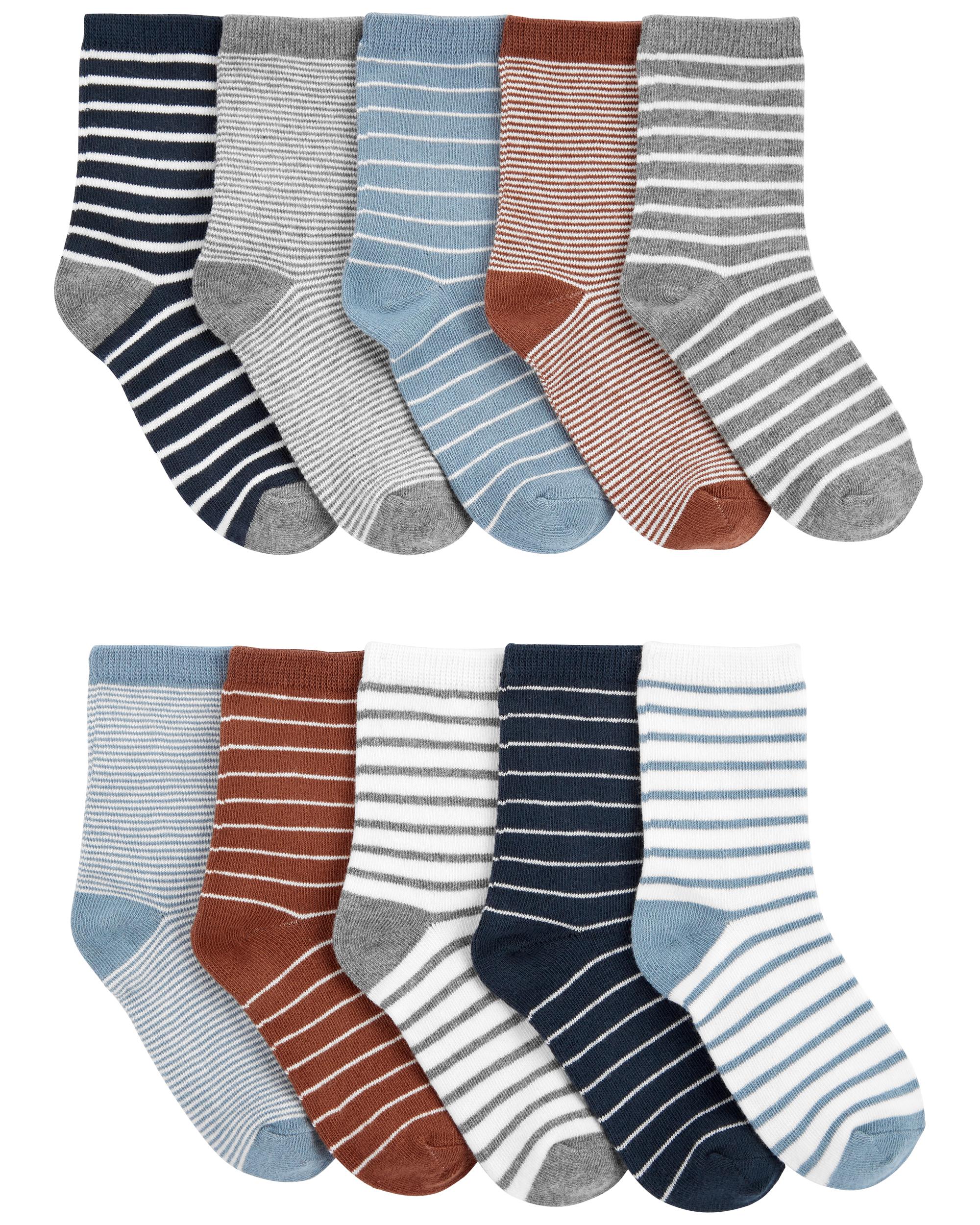 Kid 10-Pack Striped Socks
