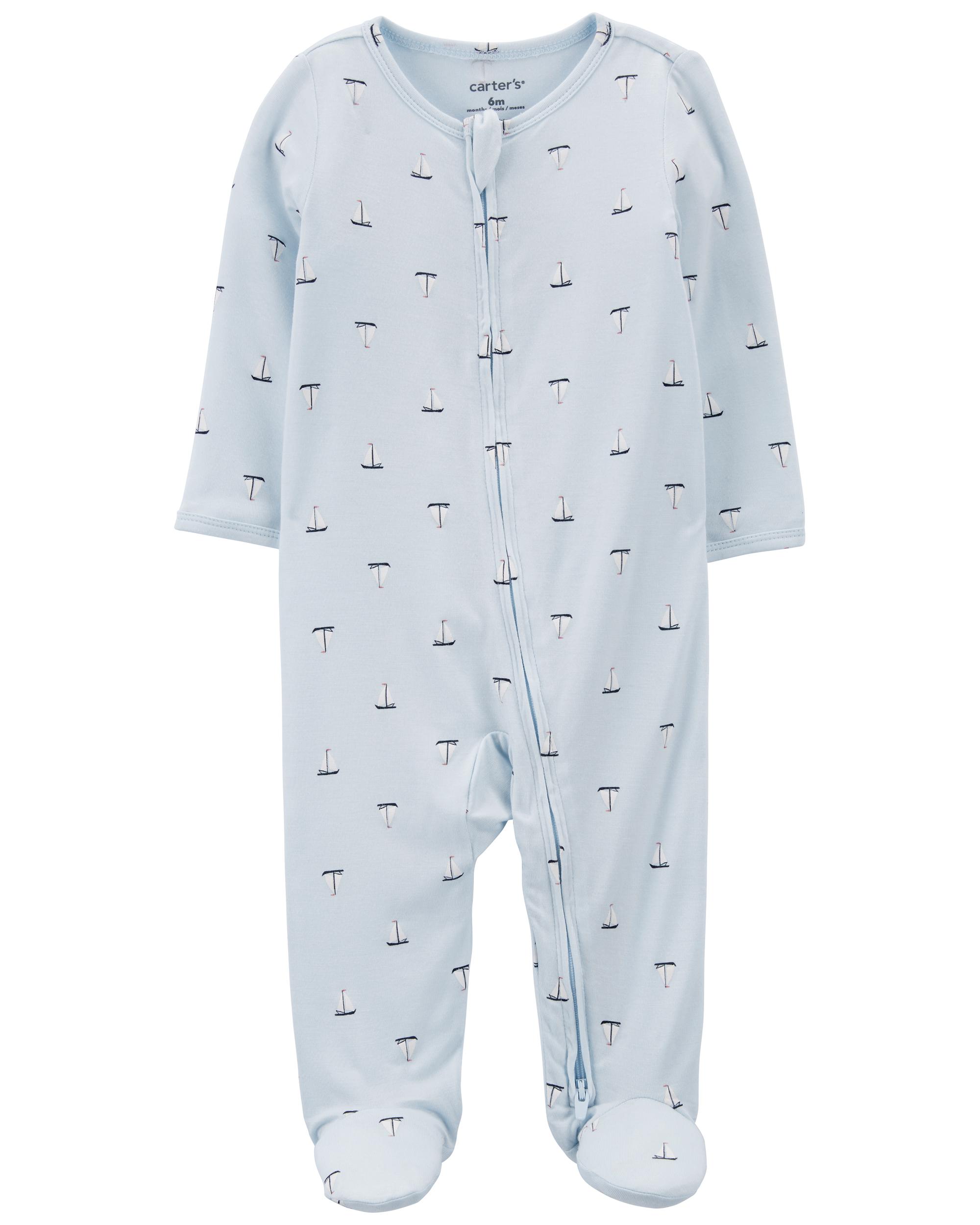 Baby Sailboat Zip-Up PurelySoft Sleeper Pyjamas