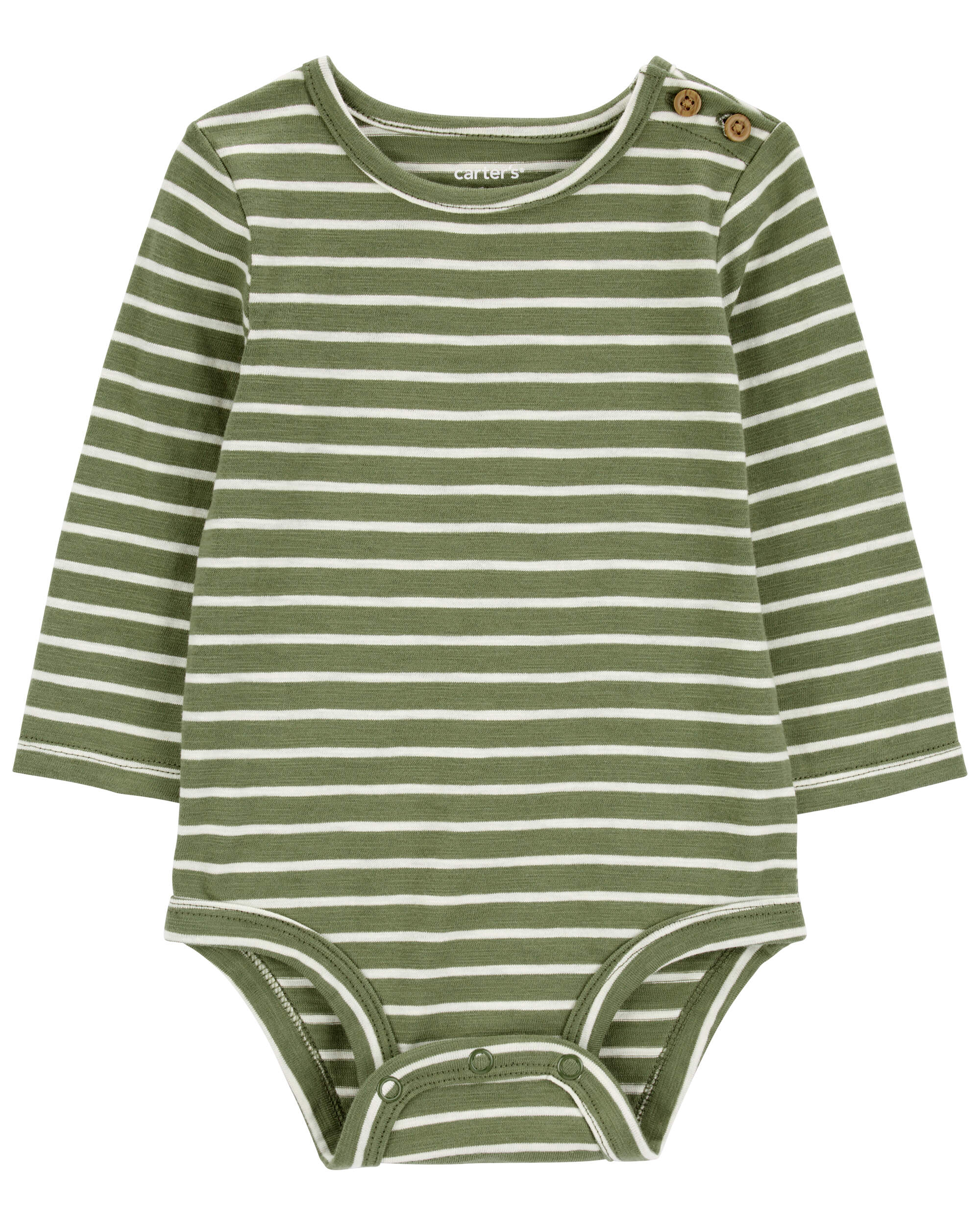 Baby Striped Long-Sleeve Bodysuit