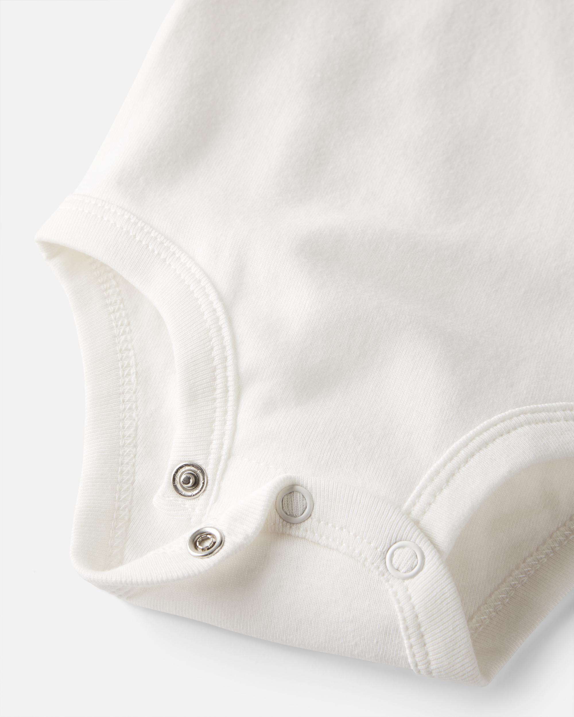 Baby Girls Organic Black and White Mini Stripe Pima Cotton Long Sleeve  Bodysuit, Oliver & Rain