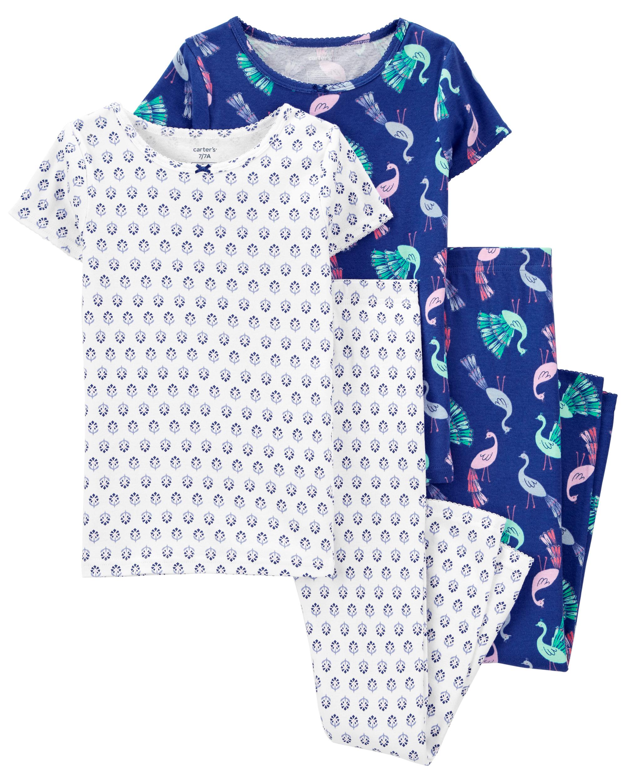 Multi 4 Piece Peacock 100 Snug Fit Cotton PJs Carter s Oshkosh Canada