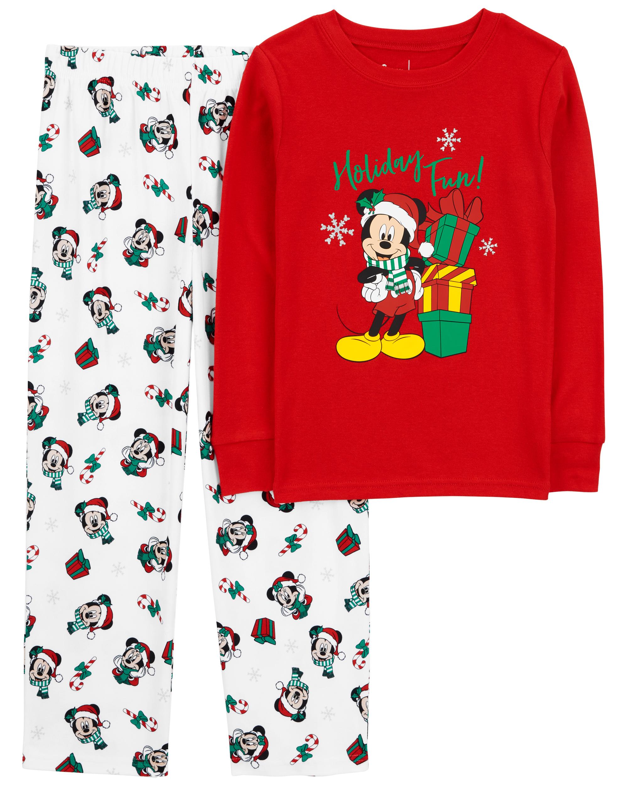 2-Piece Christmas Mickey Cotton & Fleece Pyjamas