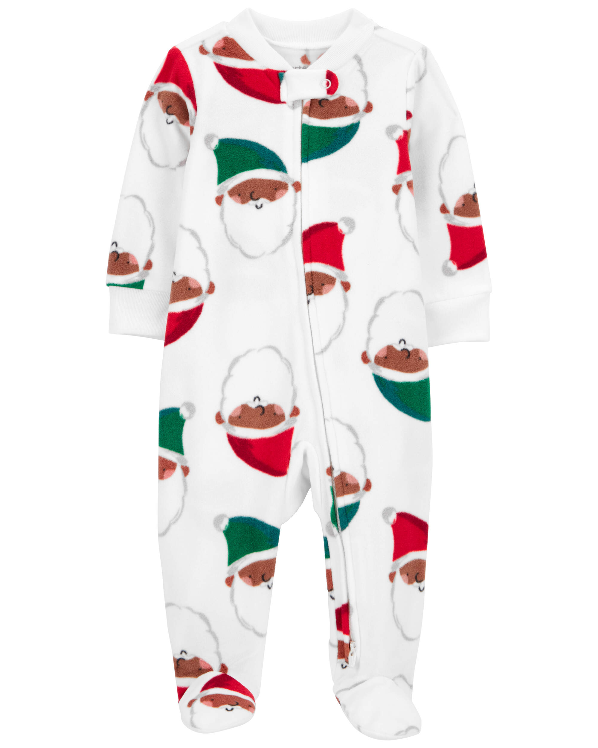 Baby Christmas Cookies Zip-Up Fleece Sleep & Play Pajamas