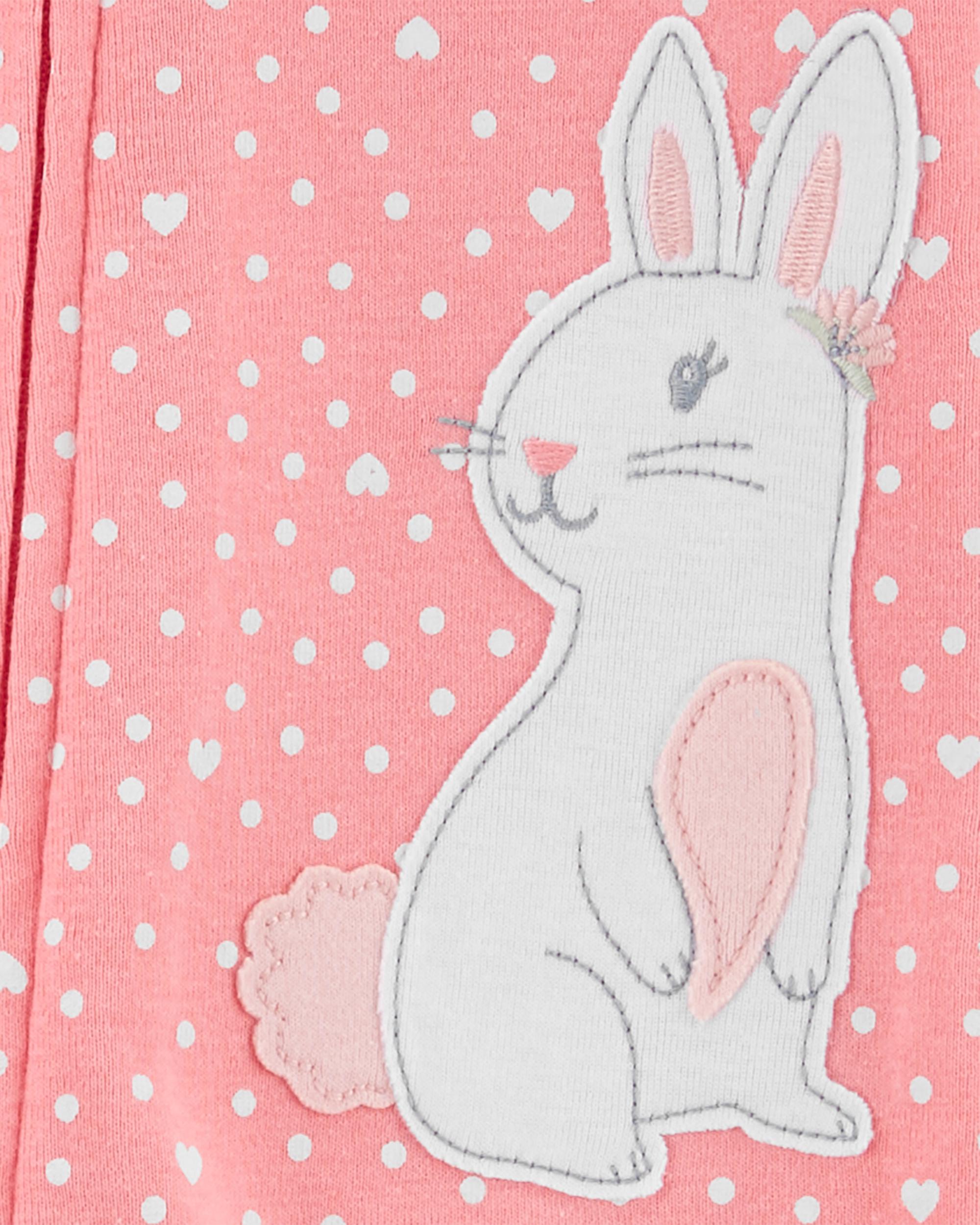 Oarencol Cute Bunny Heart Women's Pajama Shorts Easter Rabbit Pink