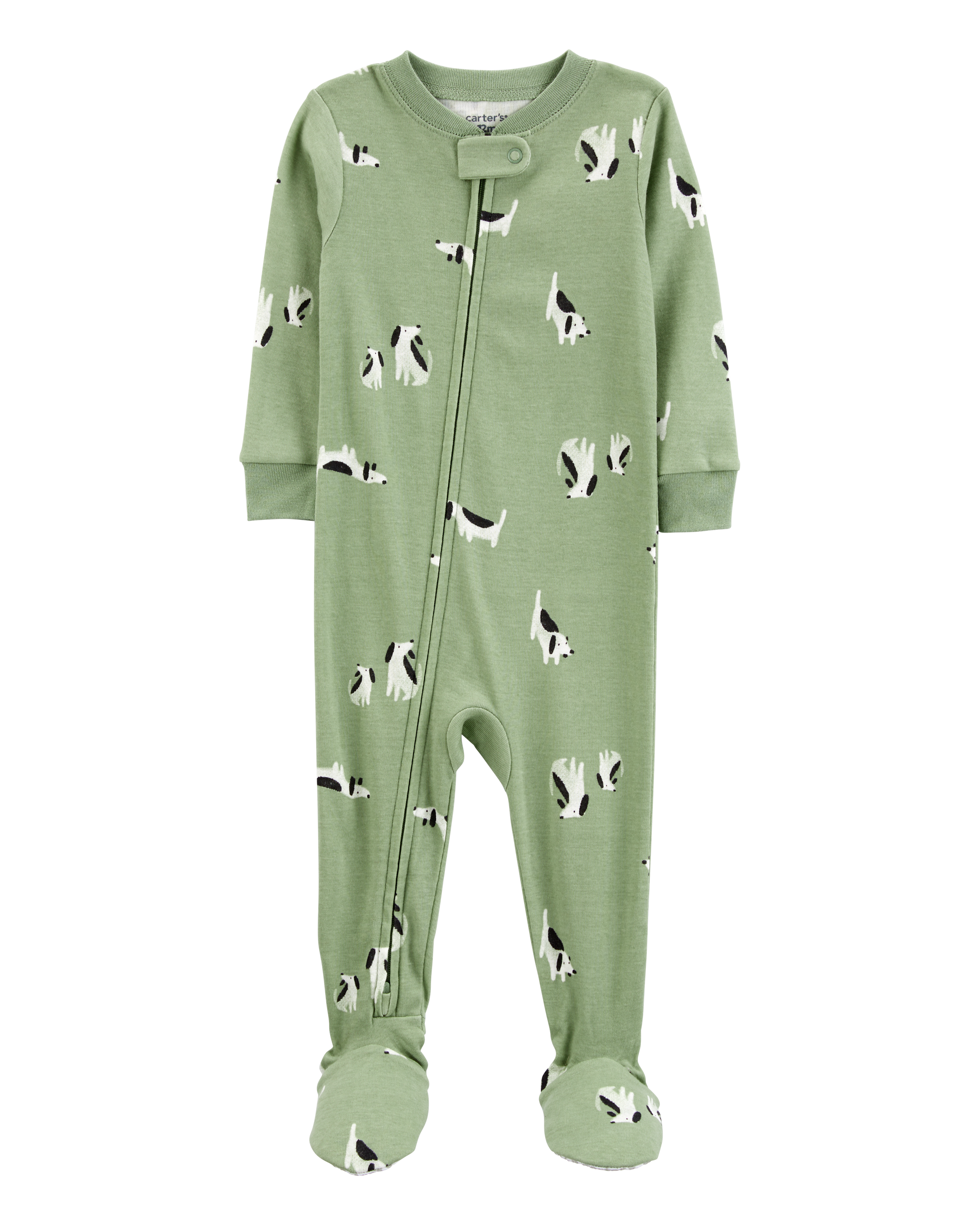 Baby 1-Piece Dog 100% Snug Fit Cotton Footie Pyjamas