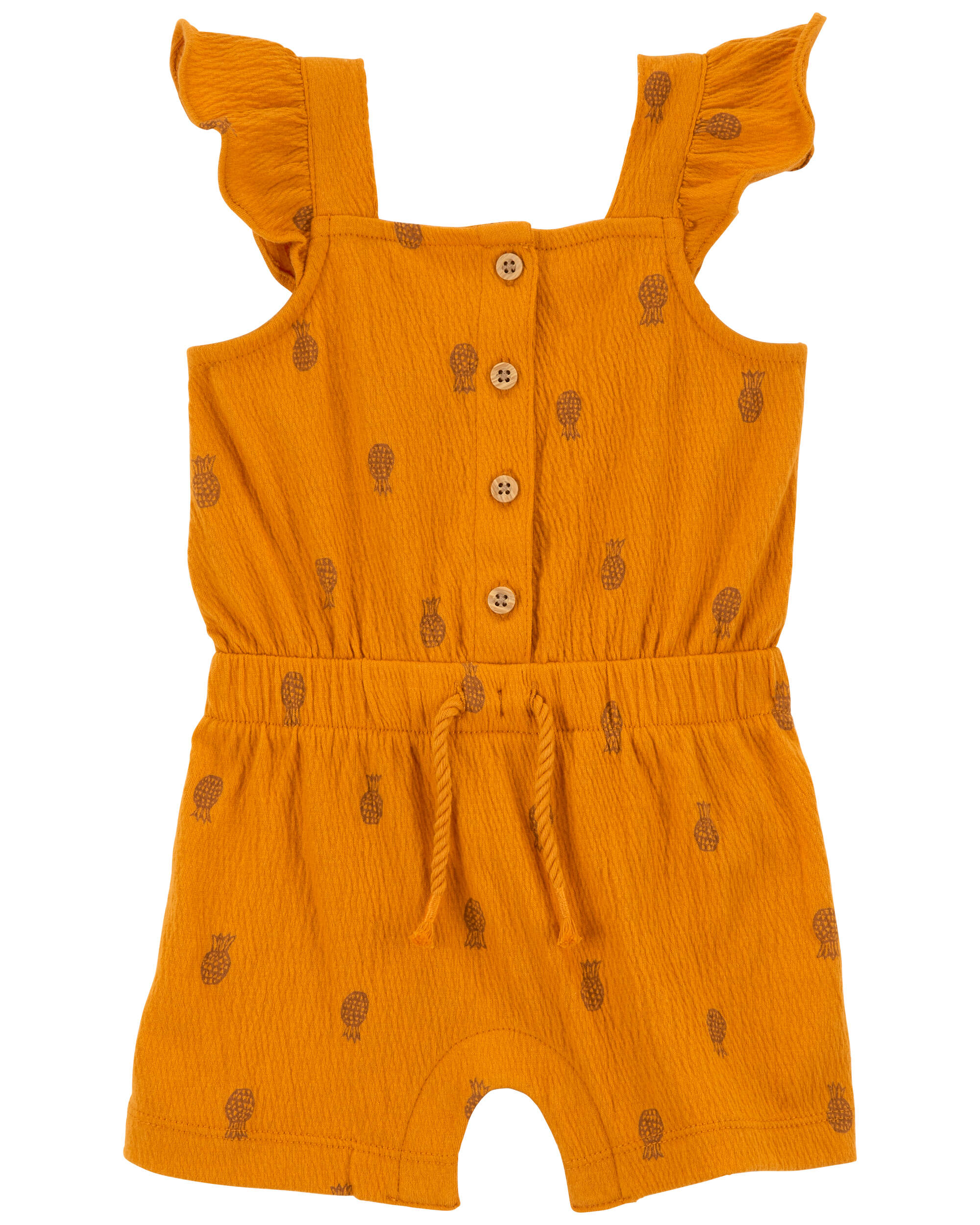 Baby Pineapple Flutter Crinkle Jersey Romper