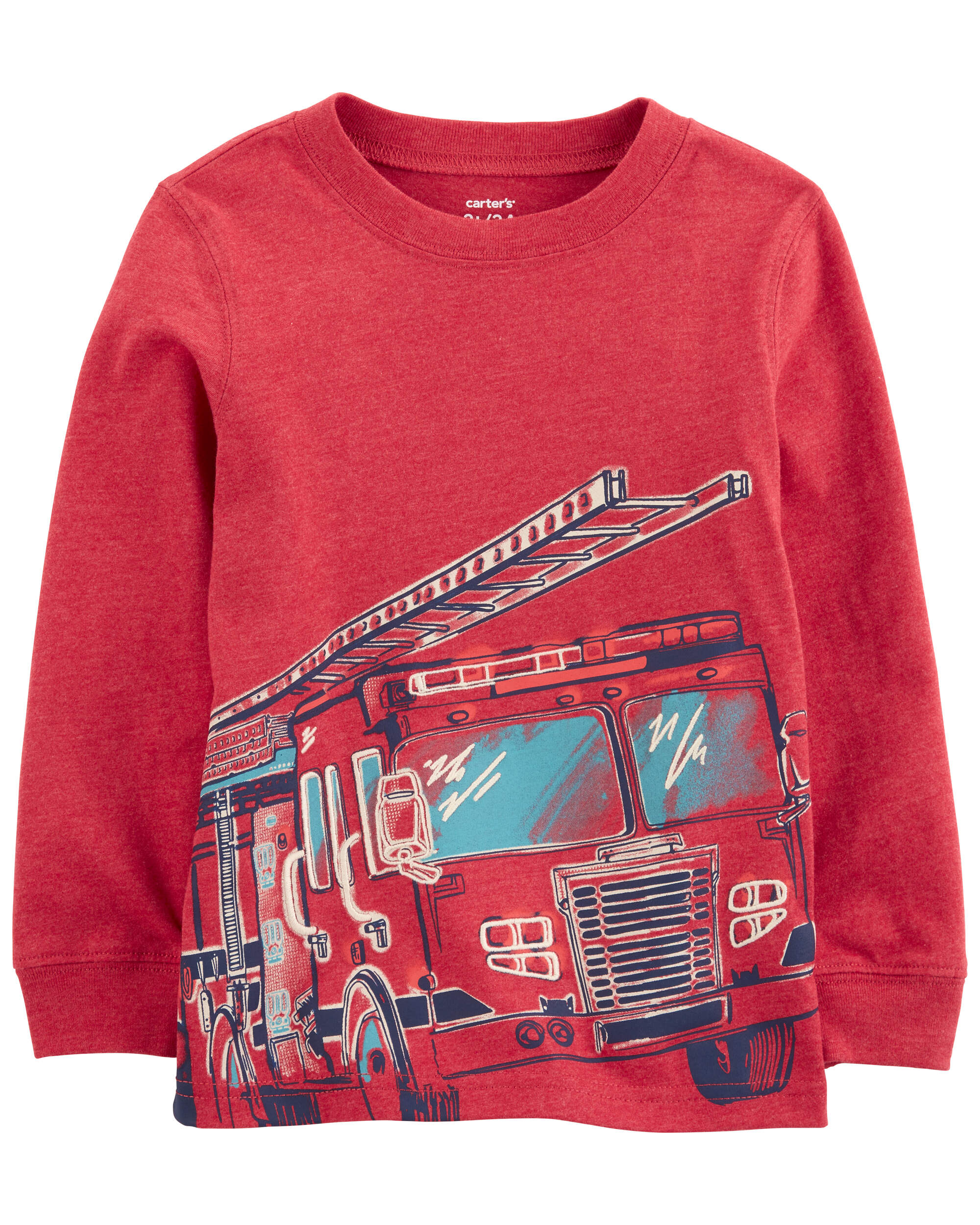 Toddler Firetruck Jersey Tee