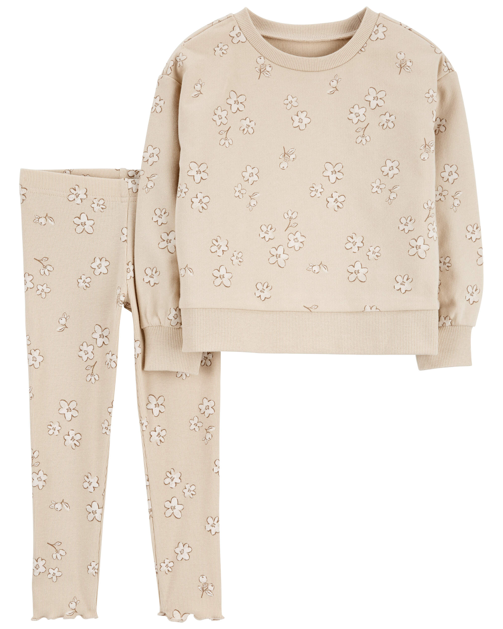 Baby 2-Piece Floral Pullover & Stretch Legging Set