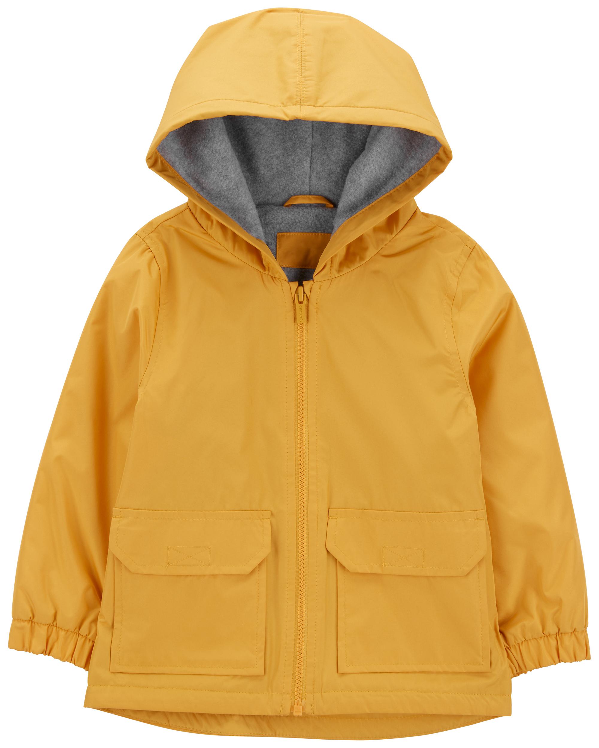 Yellow Toddler Fleece Lined Rain Jacket Carter s Oshkosh Canada