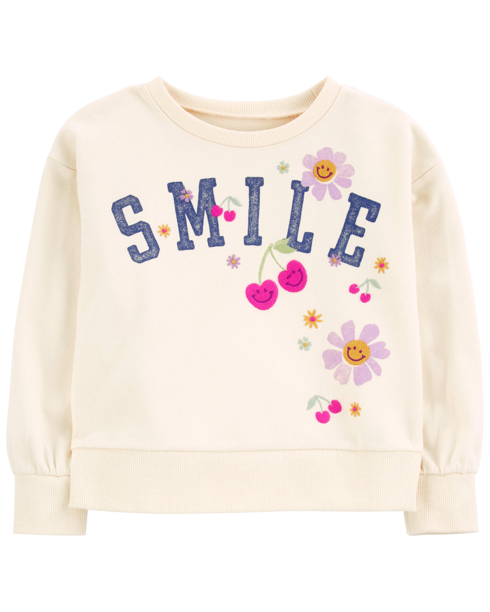 Toddler Smile Floral Sweatshirt